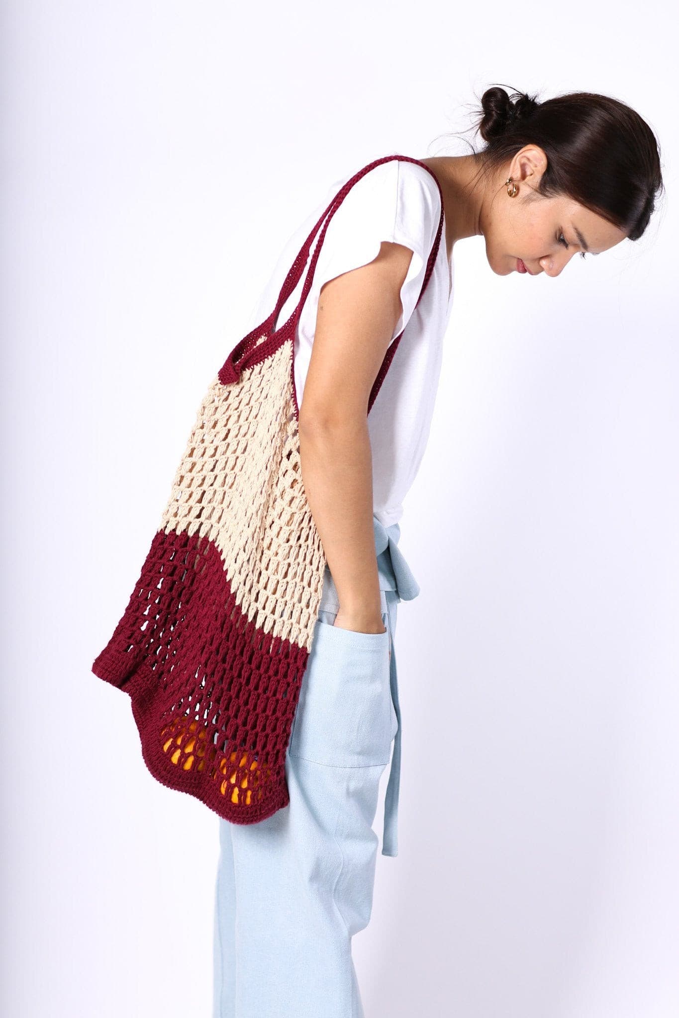 CROCHET SHOPPER BAG JASMIN - BANGKOK TAILOR CLOTHING STORE - HANDMADE CLOTHING