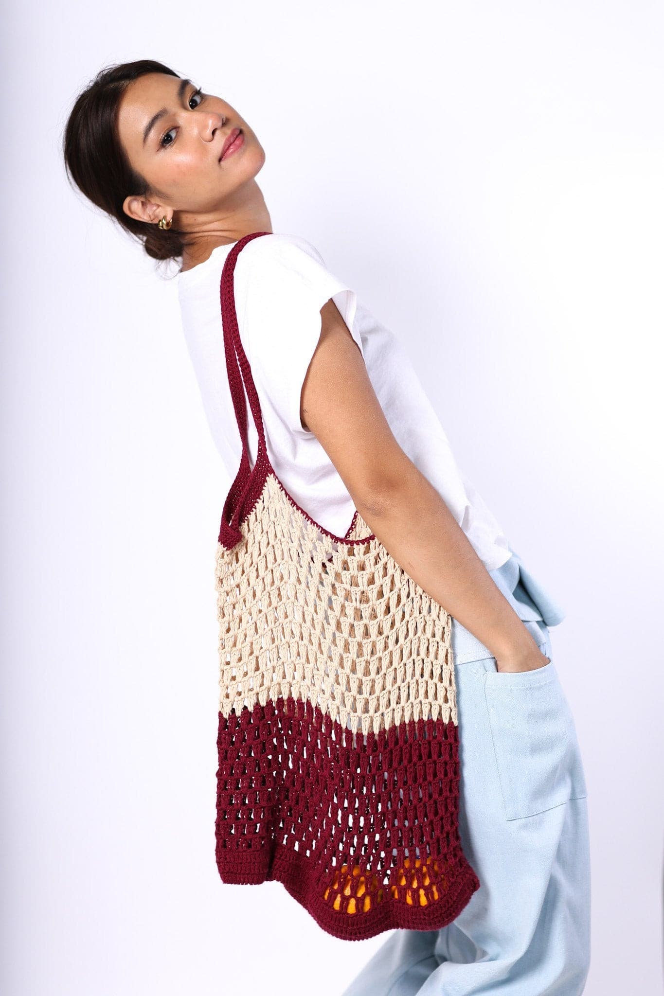CROCHET SHOPPER BAG JASMIN - BANGKOK TAILOR CLOTHING STORE - HANDMADE CLOTHING