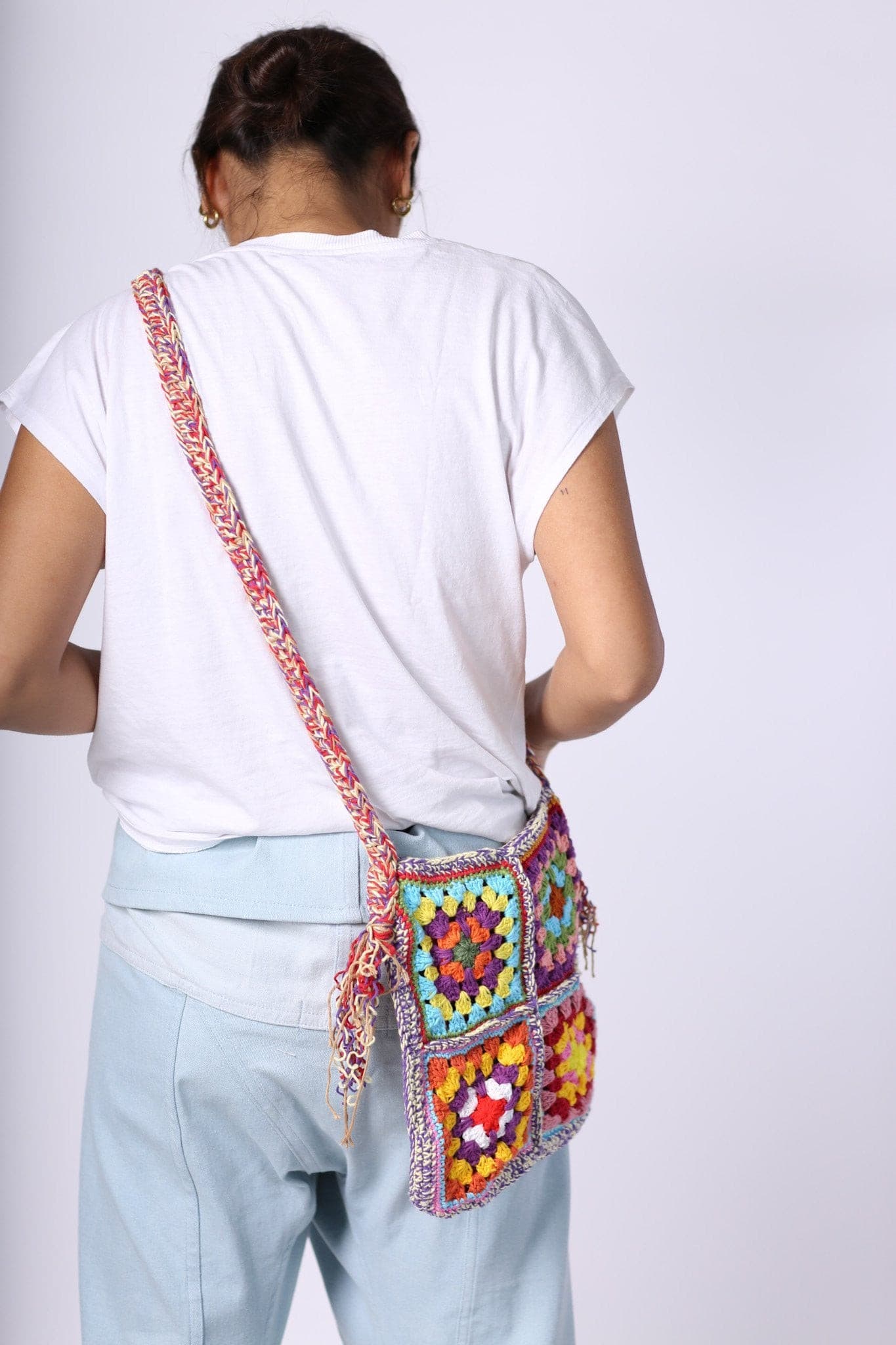 CROCHET SHOULDER CROSS BODY BAG TIBB - BANGKOK TAILOR CLOTHING STORE - HANDMADE CLOTHING