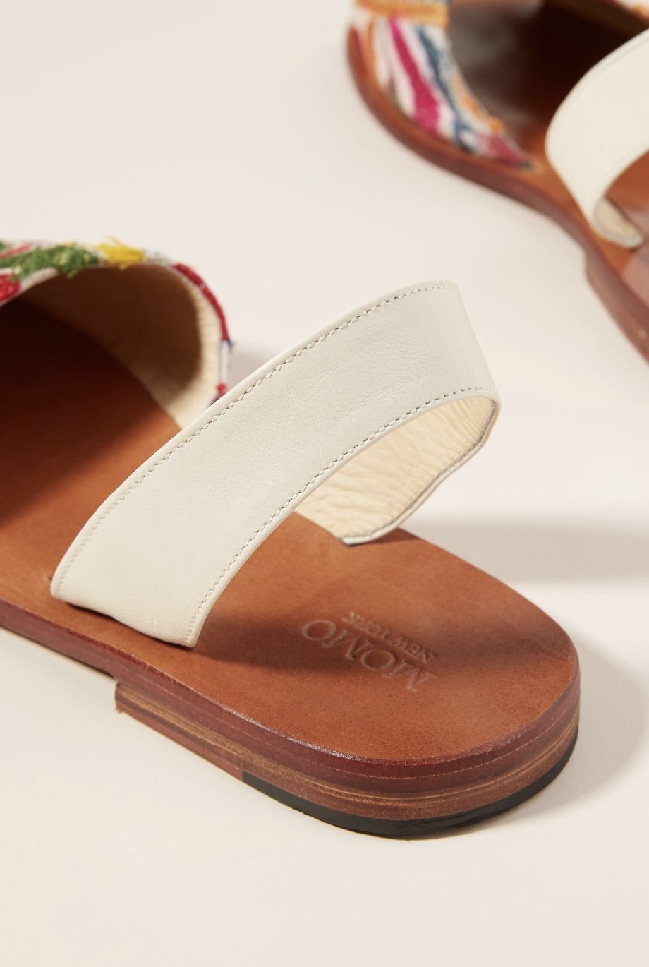 DESSA EMBROIDERED SLING BACK SANDALS X ANTHROPOLOGIE - BANGKOK TAILOR CLOTHING STORE - HANDMADE CLOTHING