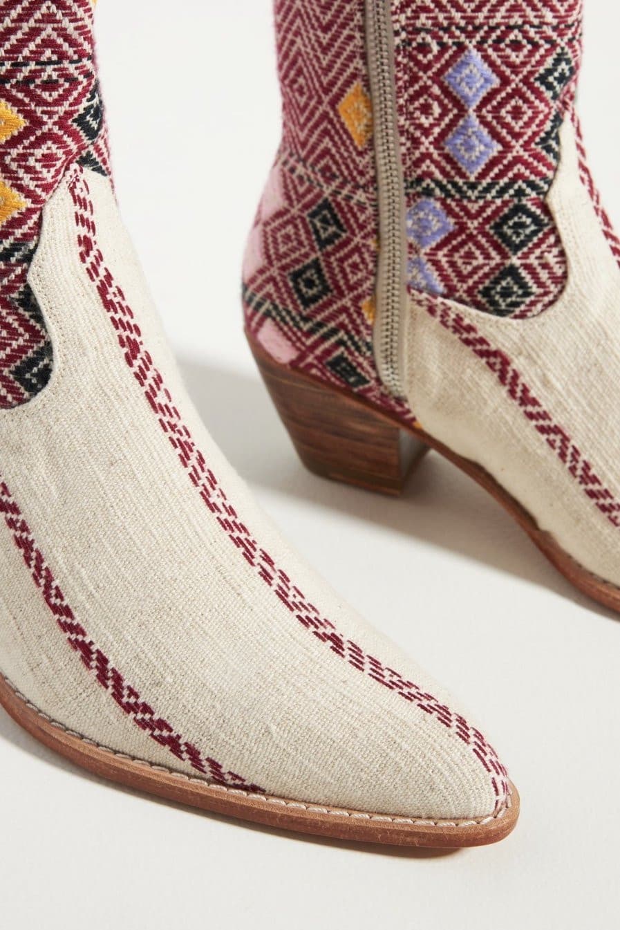 DIAMOND EMBROIDERED WESTERN BOOTS X ANTHROPOLOGIE - BANGKOK TAILOR CLOTHING STORE - HANDMADE CLOTHING