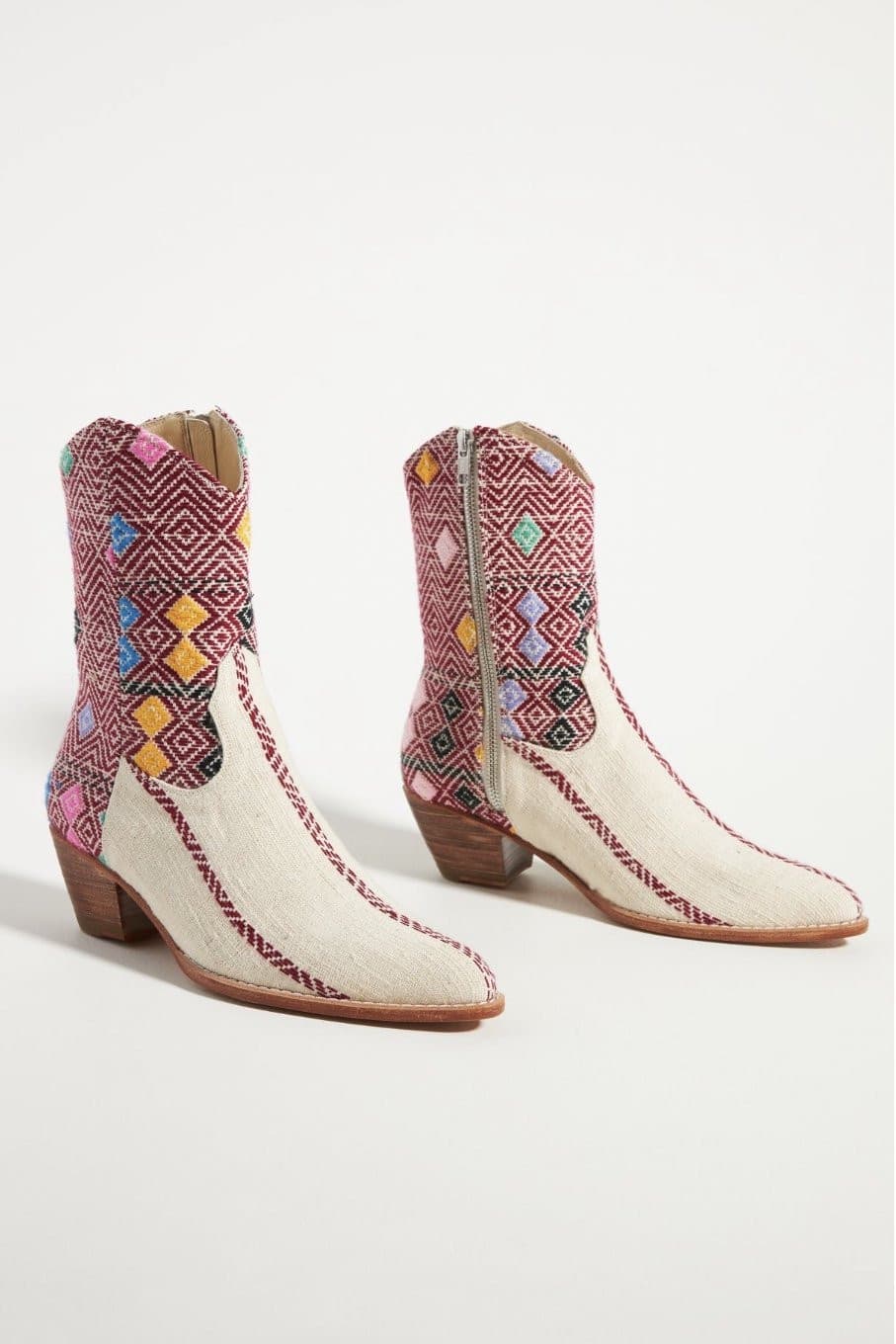 DIAMOND EMBROIDERED WESTERN BOOTS X ANTHROPOLOGIE - BANGKOK TAILOR CLOTHING STORE - HANDMADE CLOTHING