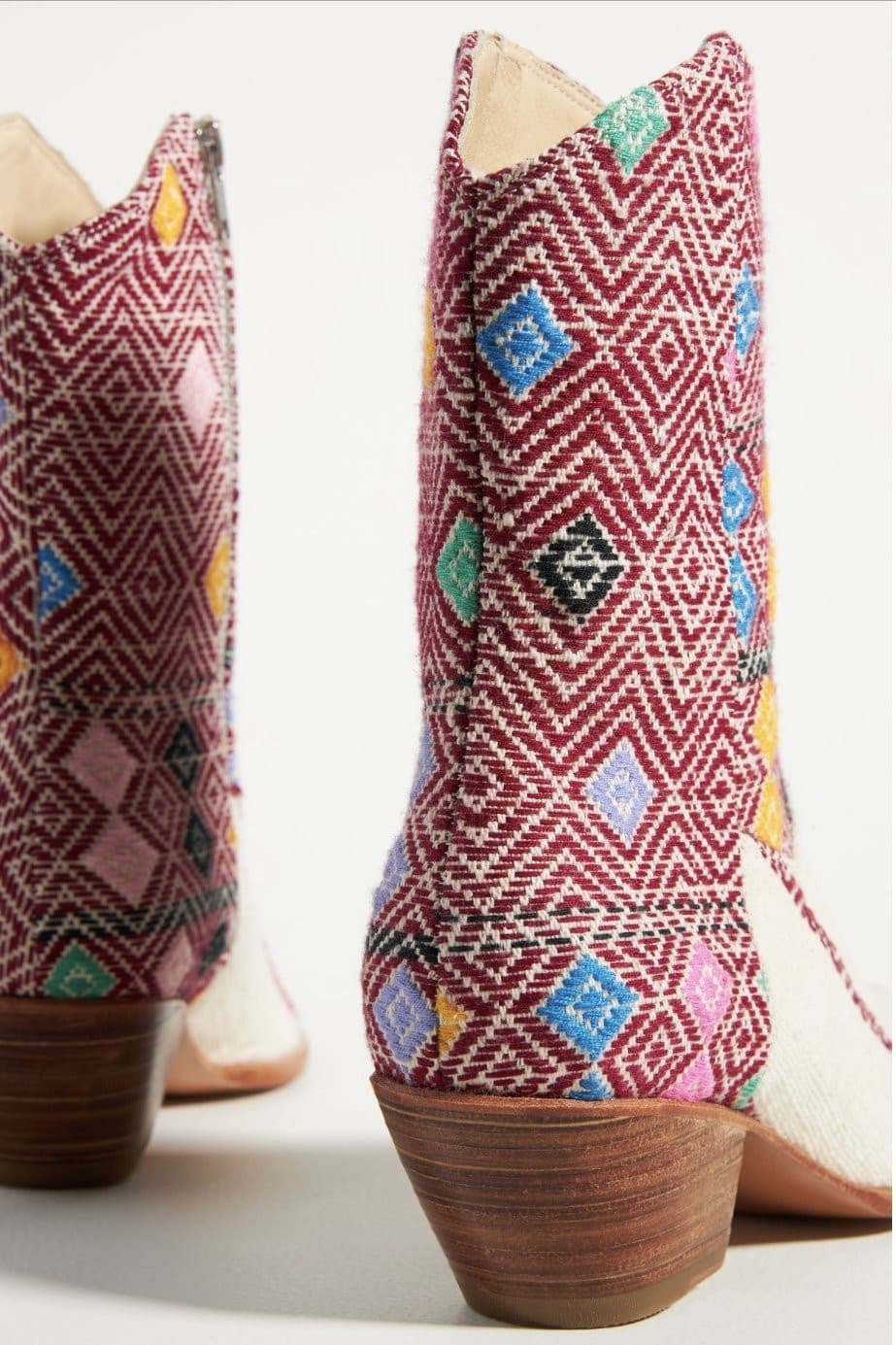 DIAMOND EMBROIDERED WESTERN BOOTS X ANTHROPOLOGIE - BANGKOK TAILOR CLOTHING STORE - HANDMADE CLOTHING