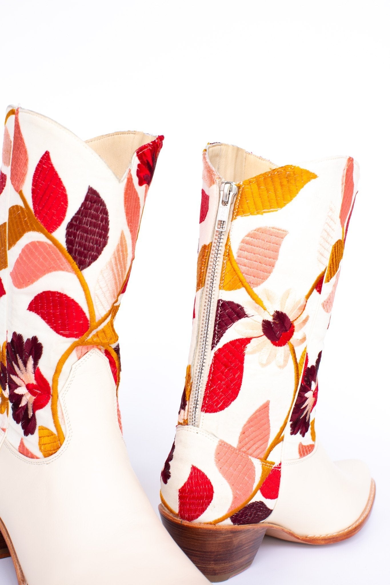 EMBROIDERED FLOWER WESTERN BOOTS X ANTHROPOLOGIE - BANGKOK TAILOR CLOTHING STORE - HANDMADE CLOTHING