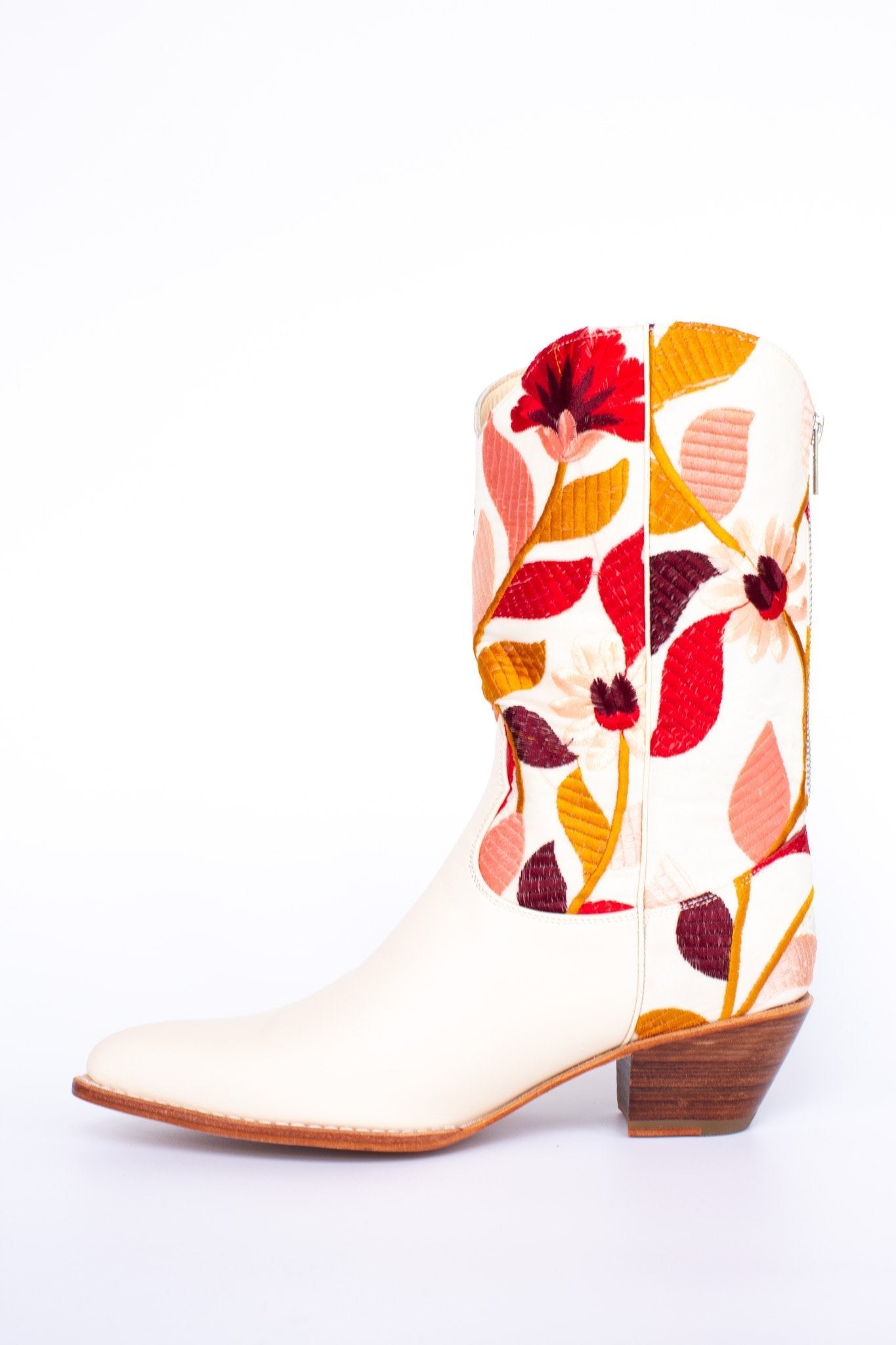 EMBROIDERED FLOWER WESTERN BOOTS X ANTHROPOLOGIE - BANGKOK TAILOR CLOTHING STORE - HANDMADE CLOTHING