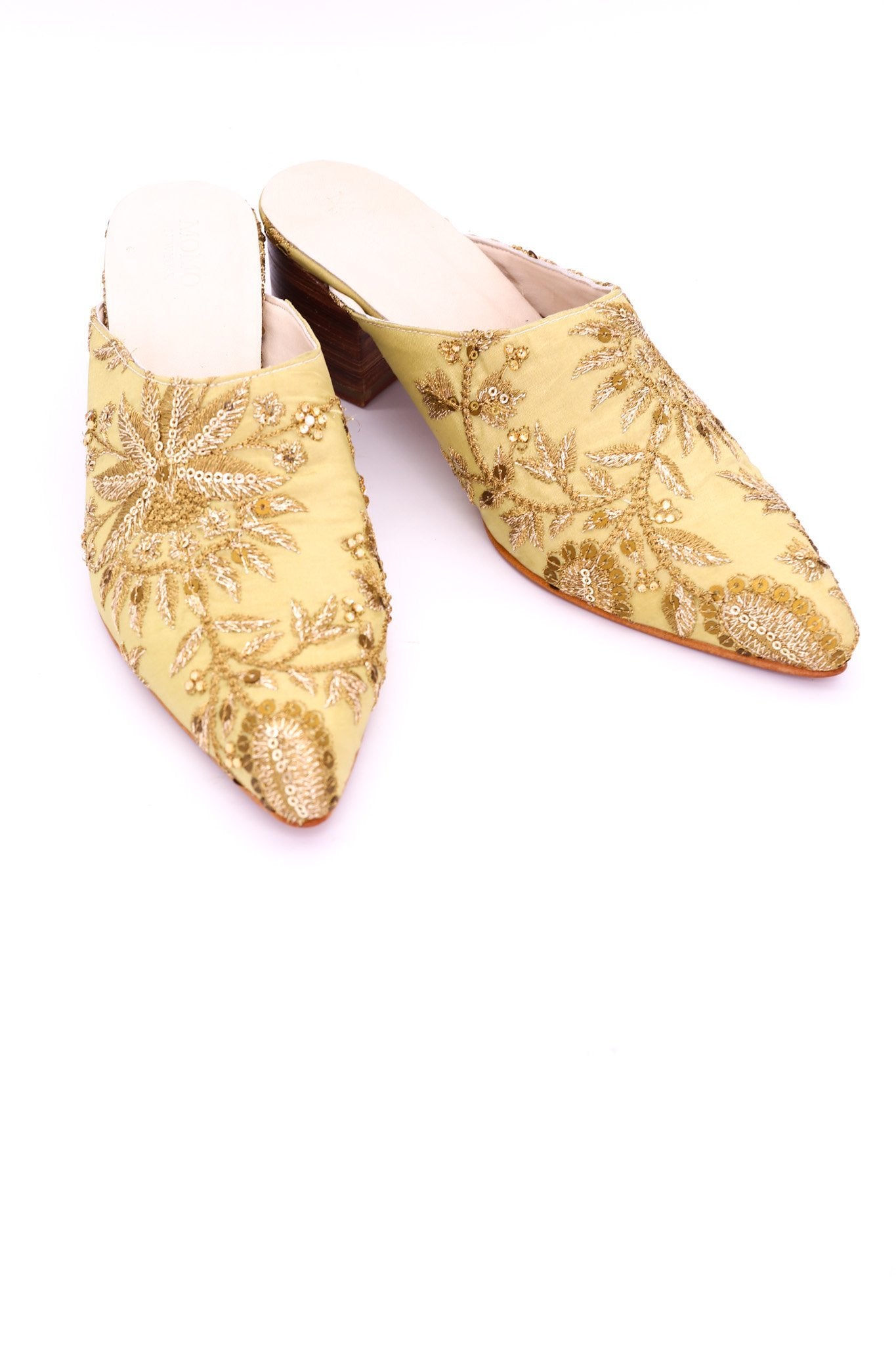 EMBROIDERED HEELED MULES ELLIE X ANTHROPOLOGIE - BANGKOK TAILOR CLOTHING STORE - HANDMADE CLOTHING