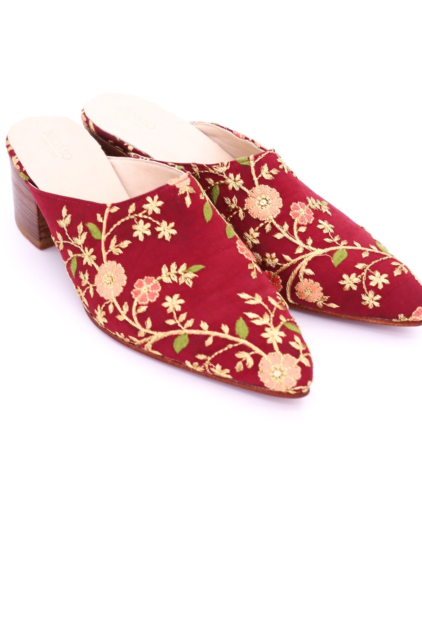 EMBROIDERED HEELED MULES MOMO X ANTHROPOLOGIE - BANGKOK TAILOR CLOTHING STORE - HANDMADE CLOTHING