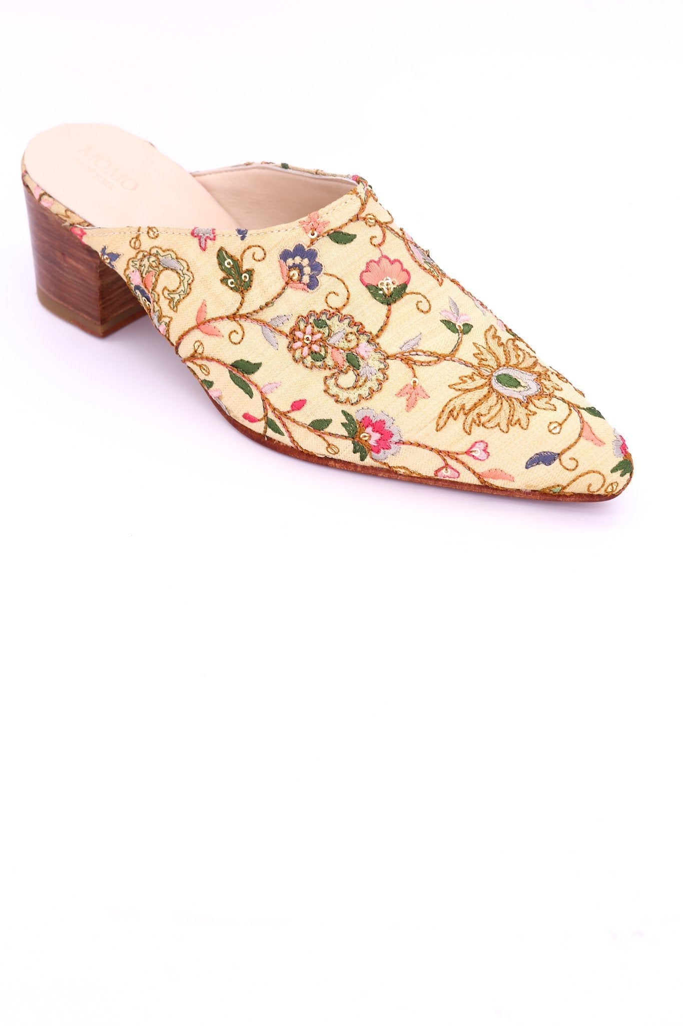 EMBROIDERED HEELED MULES MOMO X ANTHROPOLOGIE - BANGKOK TAILOR CLOTHING STORE - HANDMADE CLOTHING