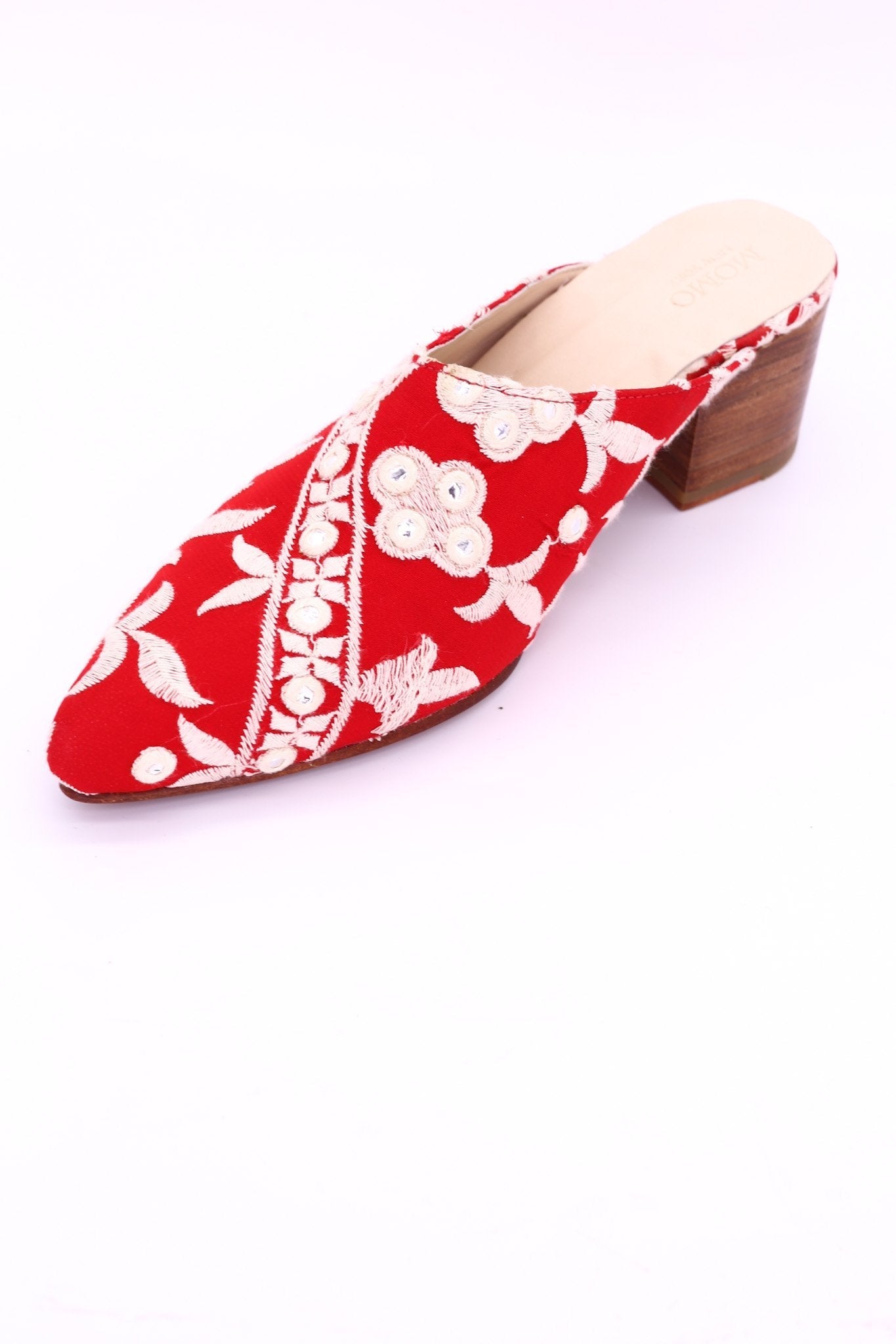 EMBROIDERED HEELED MULES MOMO X ANTHROPOLOGIE - BANGKOK TAILOR CLOTHING STORE - HANDMADE CLOTHING
