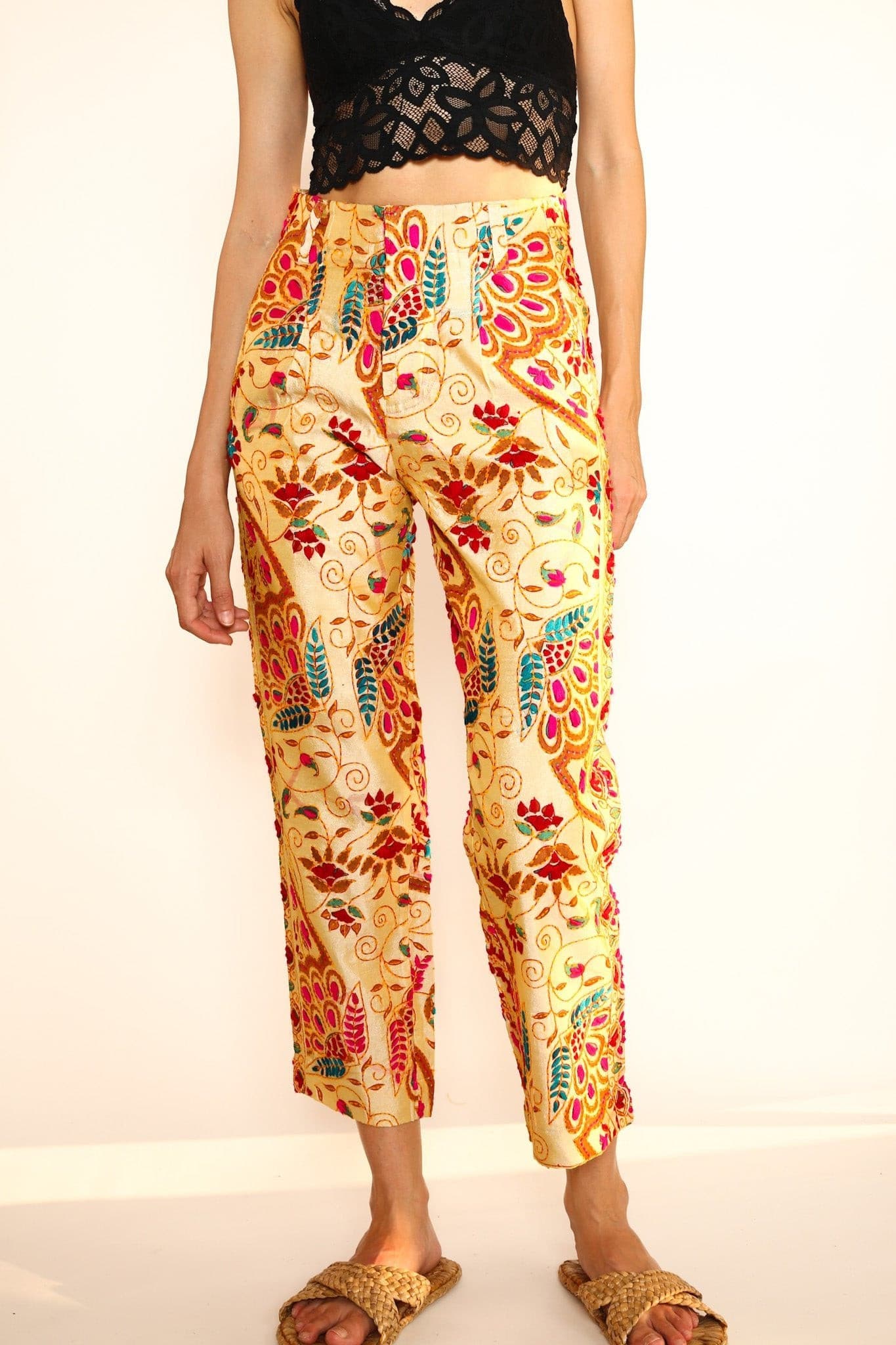 EMBROIDERED PANTS FARRAH - BANGKOK TAILOR CLOTHING STORE - HANDMADE CLOTHING