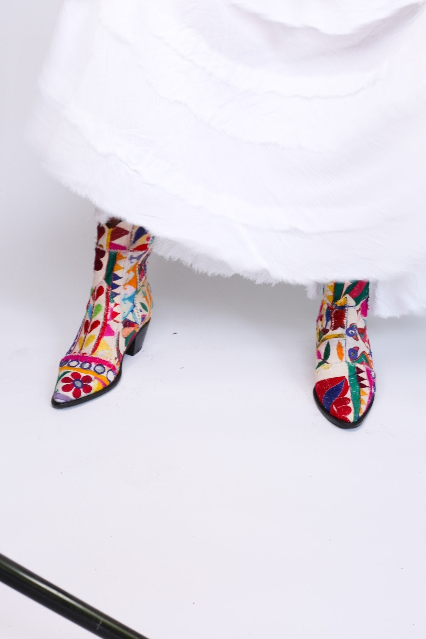 Embroidered Patchwork Cowboy Boots Ginalyn - BANGKOK TAILOR CLOTHING STORE - HANDMADE CLOTHING