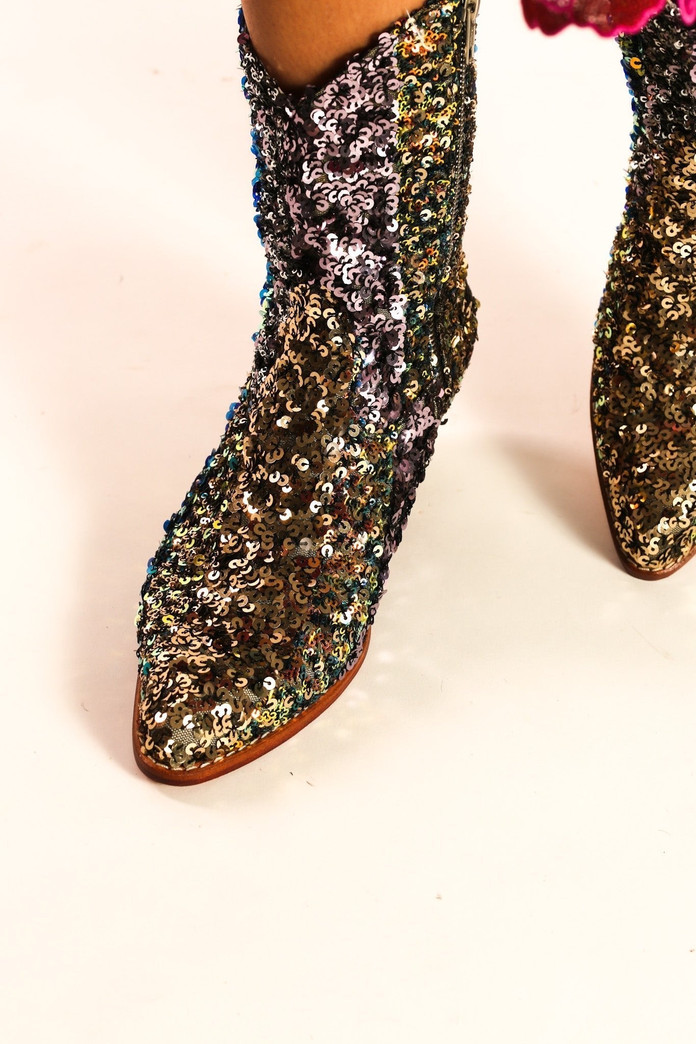 EMBROIDERED SEQUIN BOOTS ASTERIA - BANGKOK TAILOR CLOTHING STORE - HANDMADE CLOTHING