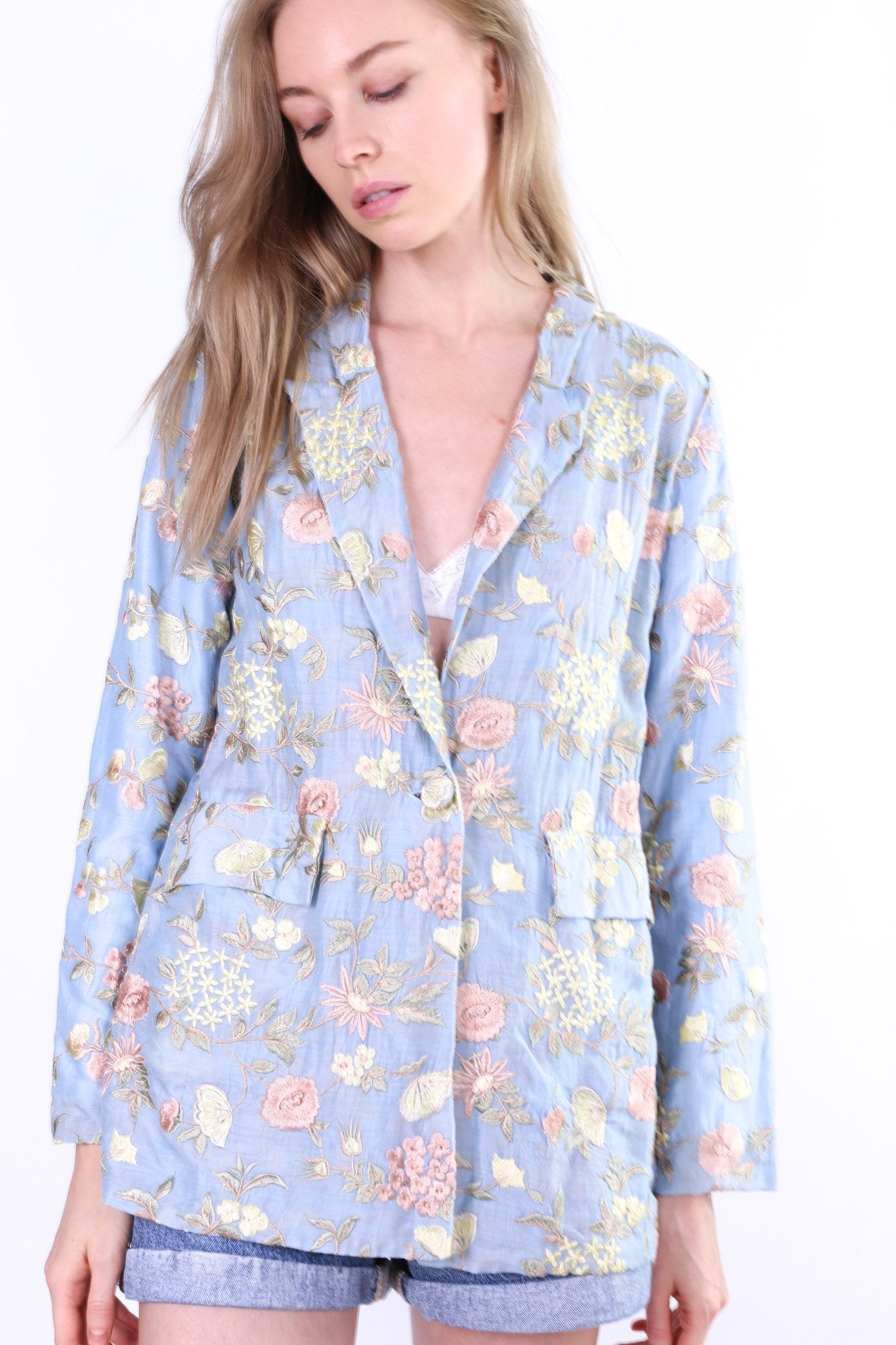 EMBROIDERED SUMMER BLAZER JACKET VALENTINA - BANGKOK TAILOR CLOTHING STORE - HANDMADE CLOTHING