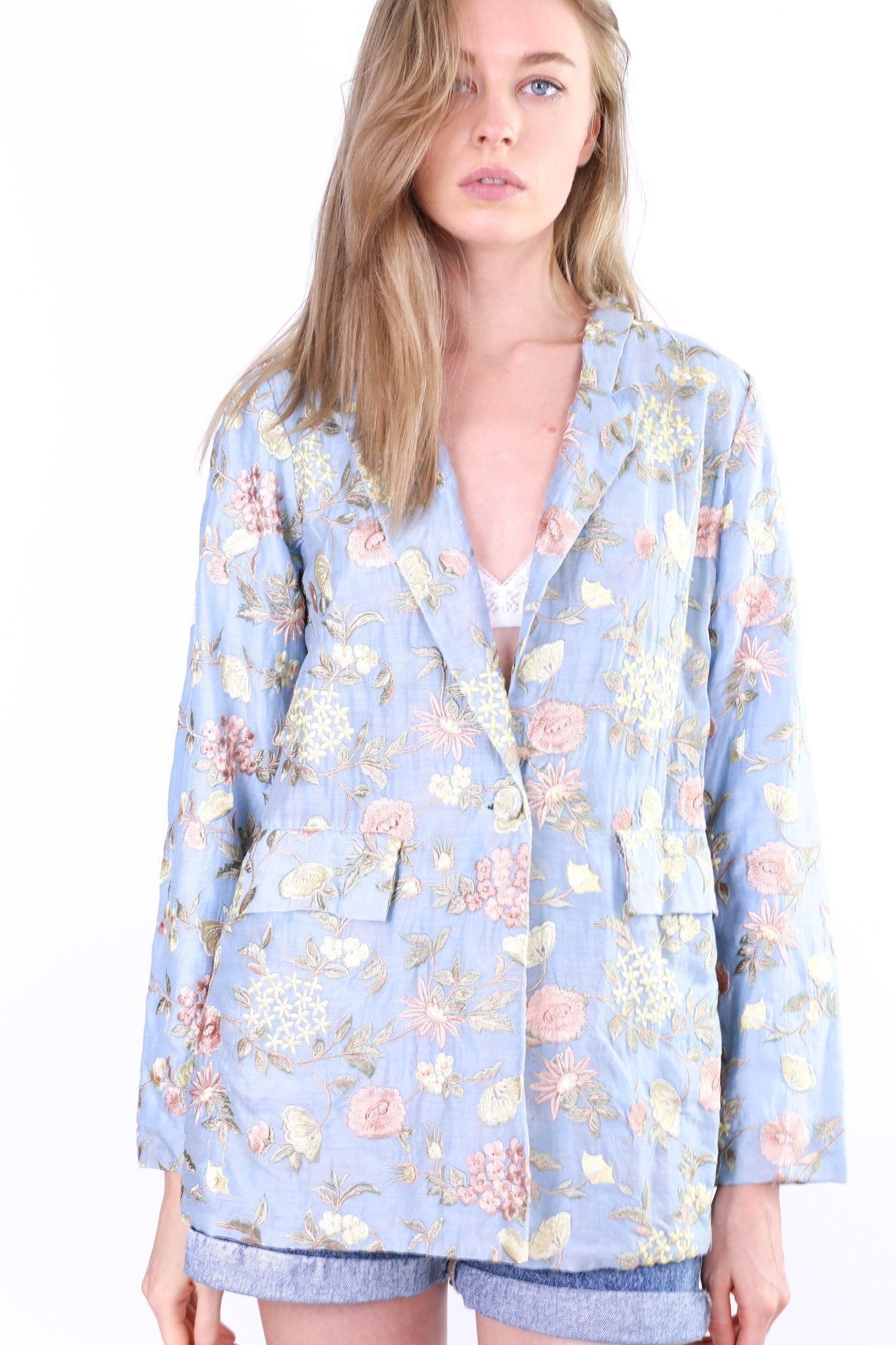 EMBROIDERED SUMMER BLAZER JACKET VALENTINA - BANGKOK TAILOR CLOTHING STORE - HANDMADE CLOTHING