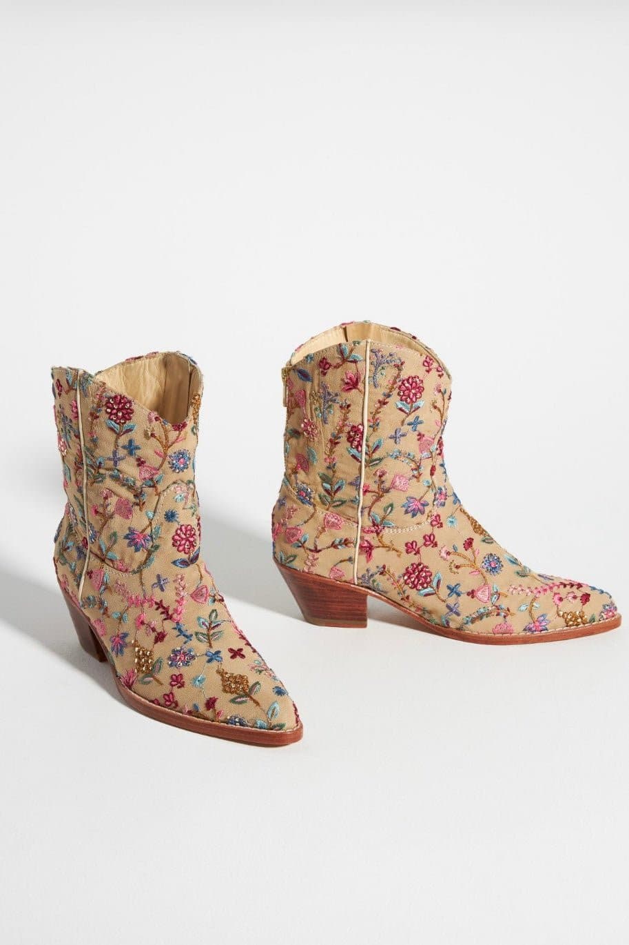 EMBROIDERED WESTERN BOOTS SUSAN X ANTHROPOLOGIE - BANGKOK TAILOR CLOTHING STORE - HANDMADE CLOTHING