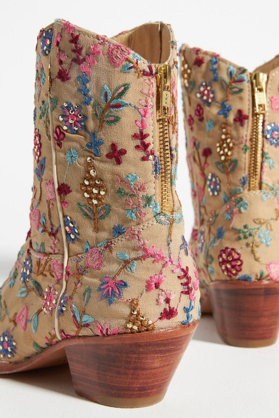 EMBROIDERED WESTERN BOOTS SUSAN X ANTHROPOLOGIE - BANGKOK TAILOR CLOTHING STORE - HANDMADE CLOTHING