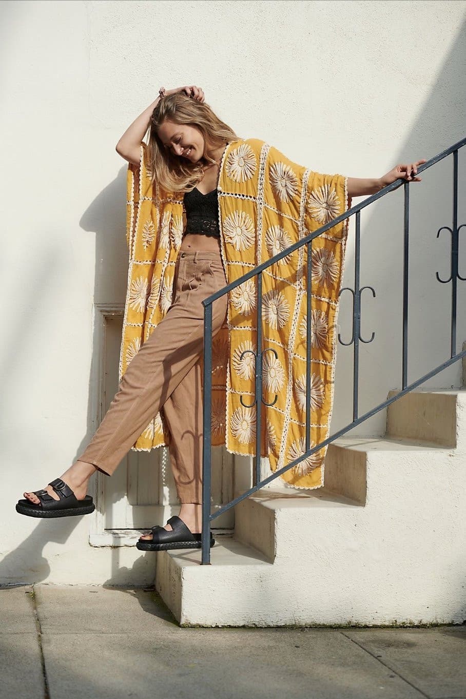 FLORA HAND CROCHET KIMONO - BANGKOK TAILOR CLOTHING STORE - HANDMADE CLOTHING