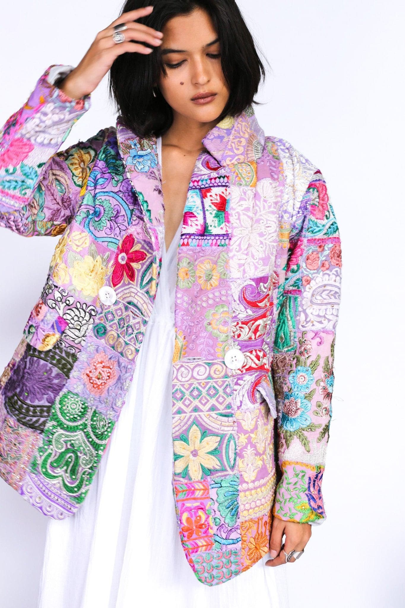 FRIDA VINTAGE PATCHWORK BLAZER X FREE PEOPLE - BANGKOK TAILOR CLOTHING STORE - HANDMADE CLOTHING
