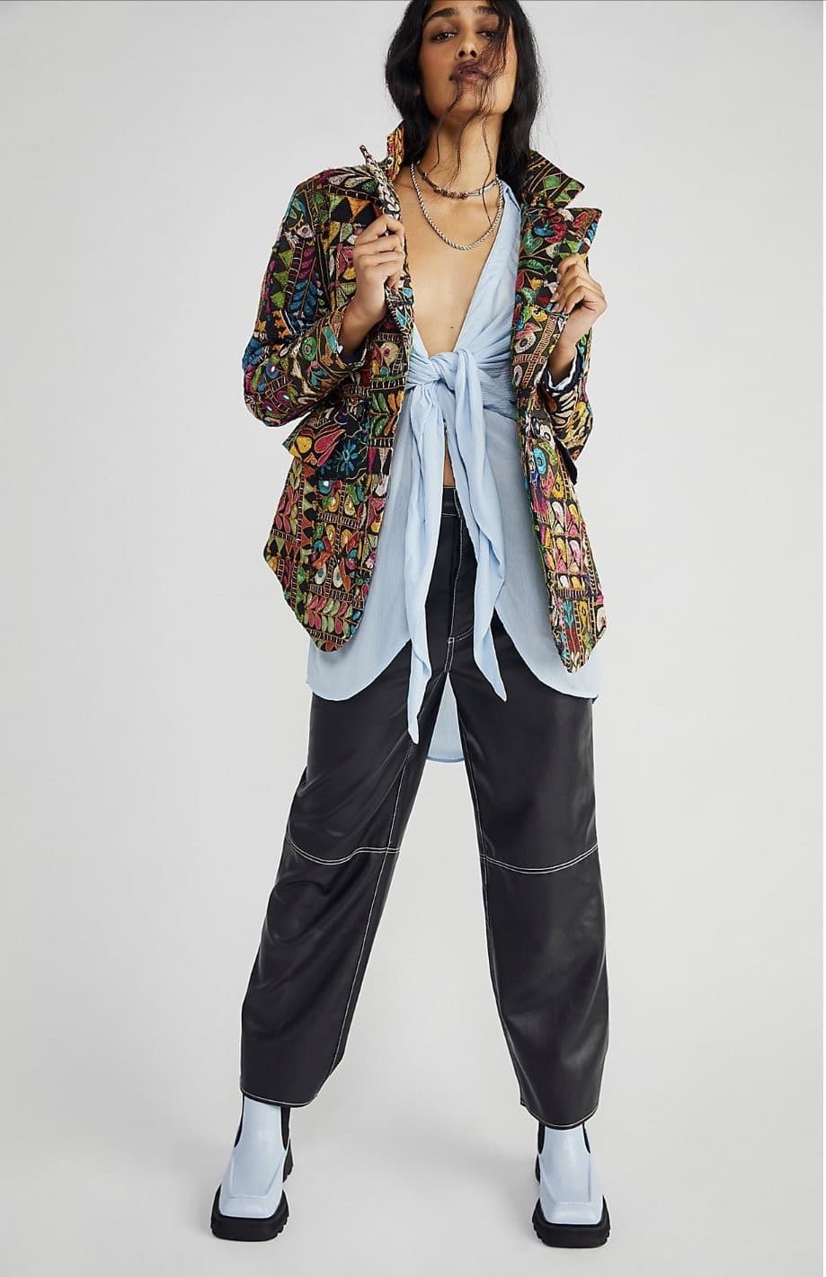 FRIDA VINTAGE PATCHWORK BLAZER X FREE PEOPLE - BANGKOK TAILOR CLOTHING STORE - HANDMADE CLOTHING