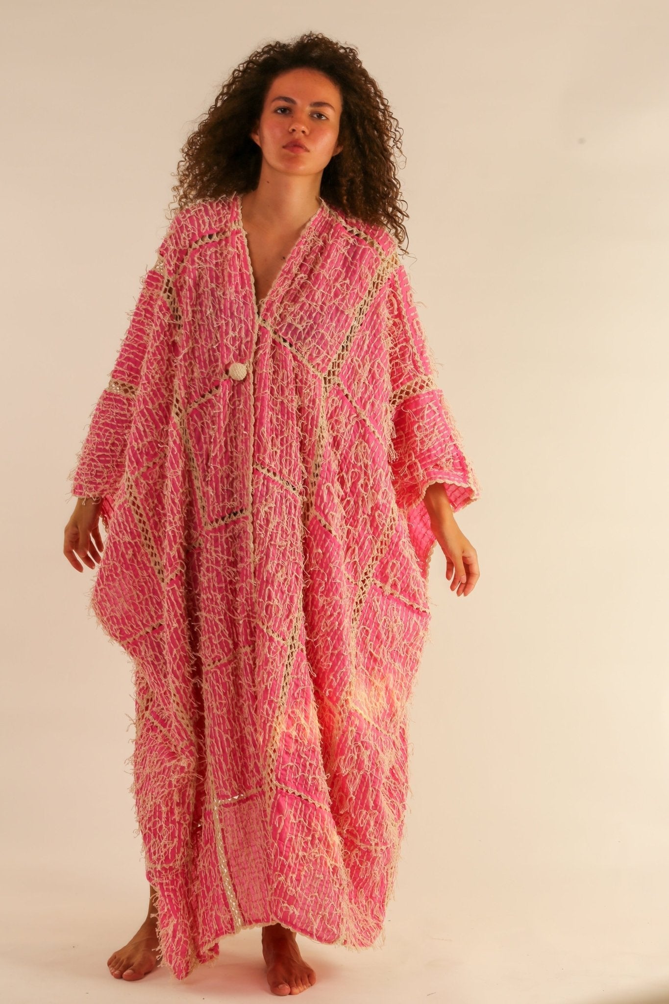 FRINGE STITCH KIMONO MADONNA - BANGKOK TAILOR CLOTHING STORE - HANDMADE CLOTHING