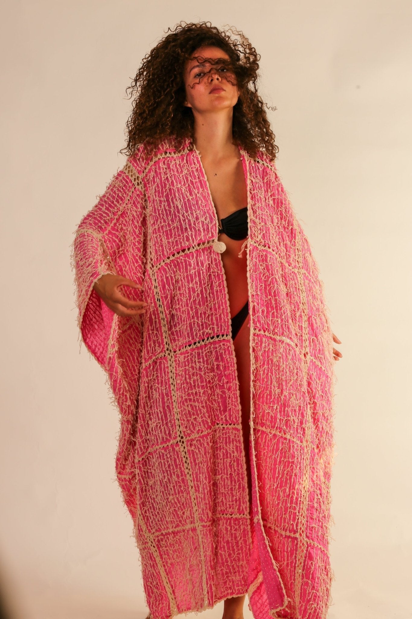 FRINGE STITCH KIMONO MADONNA - BANGKOK TAILOR CLOTHING STORE - HANDMADE CLOTHING