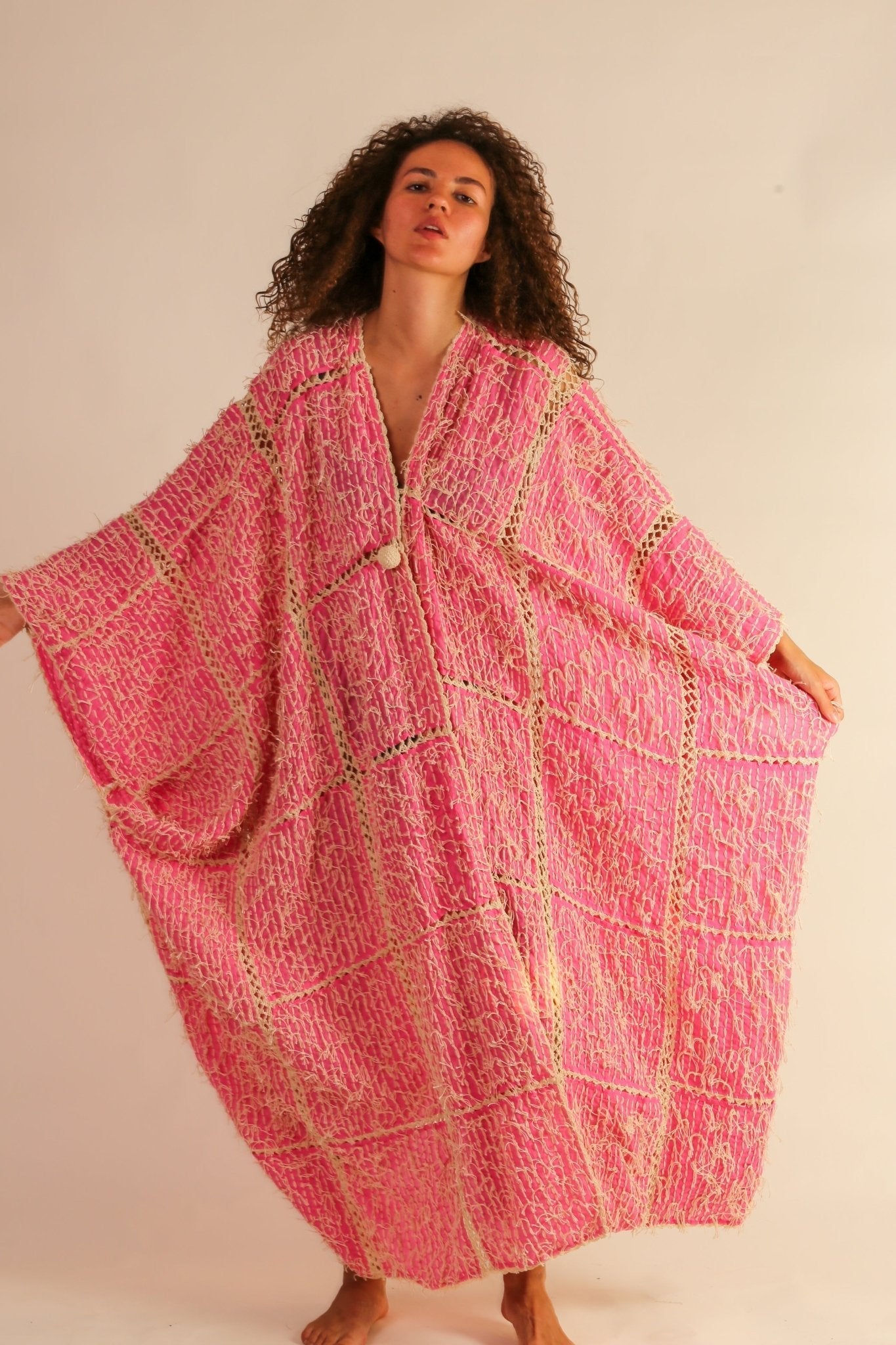 FRINGE STITCH KIMONO MADONNA - BANGKOK TAILOR CLOTHING STORE - HANDMADE CLOTHING