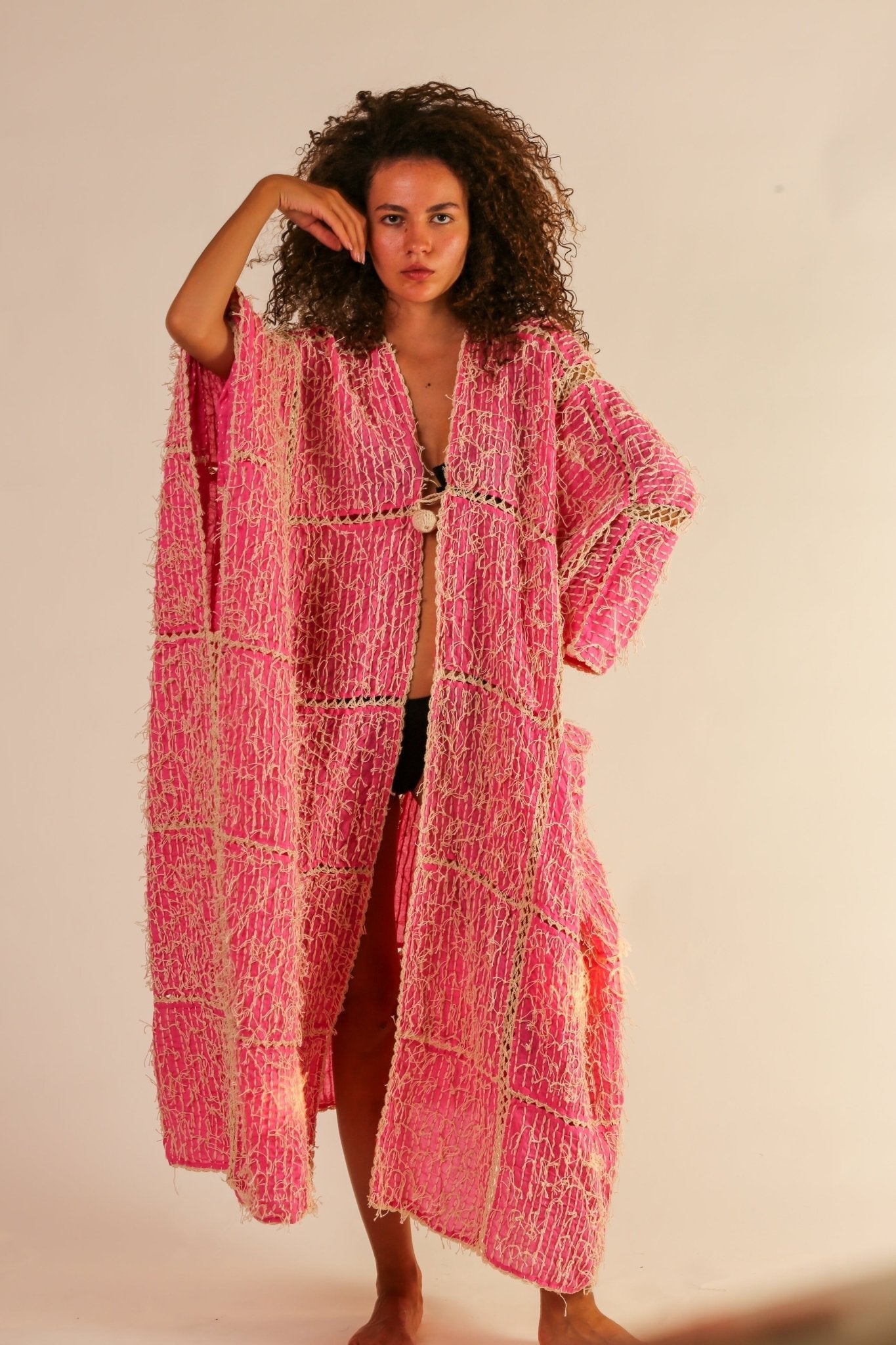 FRINGE STITCH KIMONO MADONNA - BANGKOK TAILOR CLOTHING STORE - HANDMADE CLOTHING