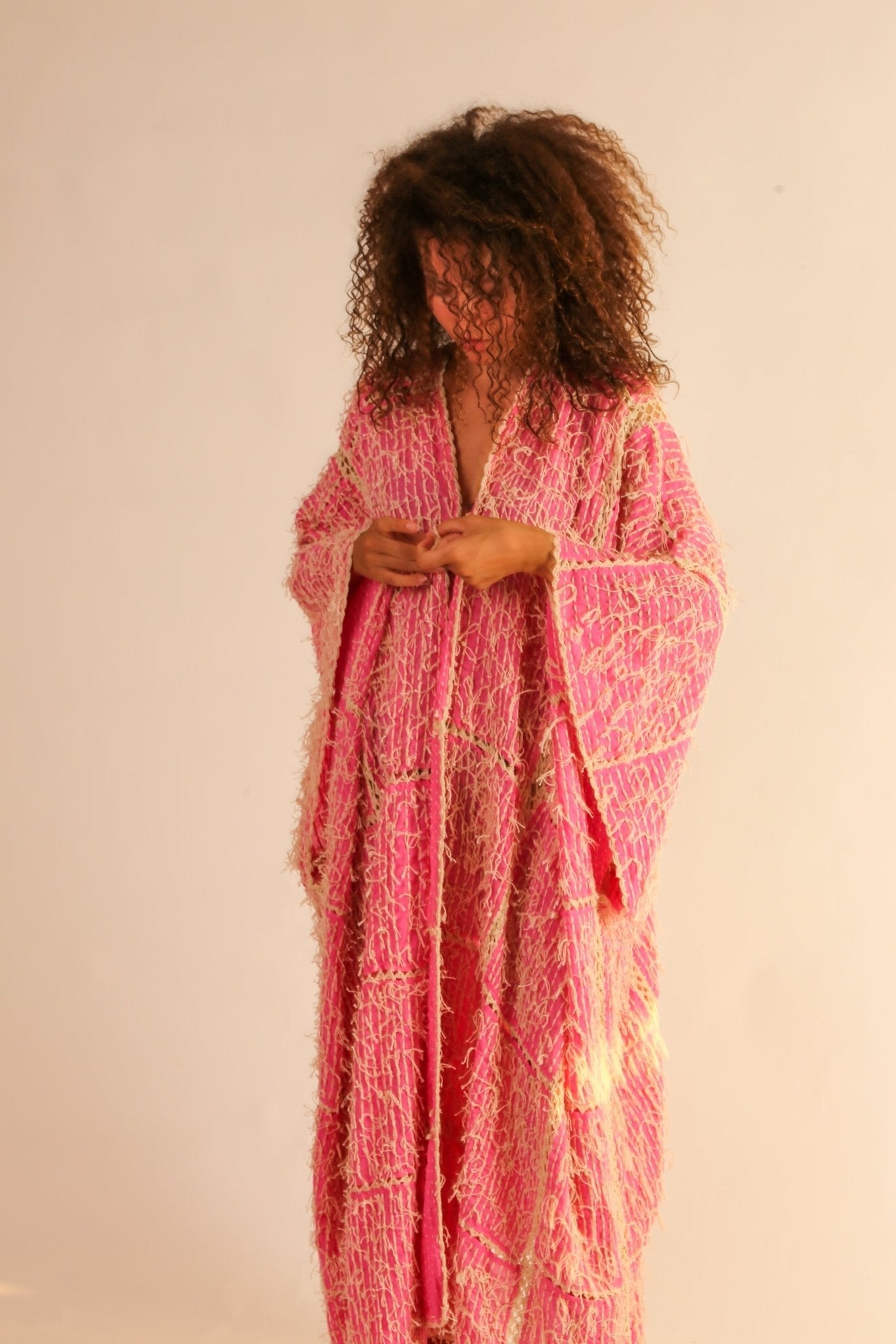 FRINGE STITCH KIMONO MADONNA - BANGKOK TAILOR CLOTHING STORE - HANDMADE CLOTHING