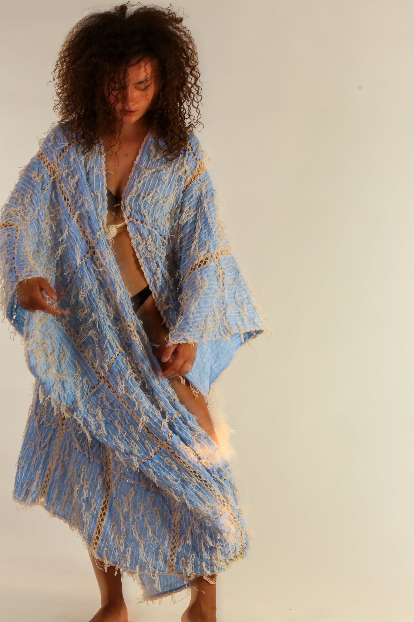 FRINGE STITCH KIMONO MADONNA - BANGKOK TAILOR CLOTHING STORE - HANDMADE CLOTHING