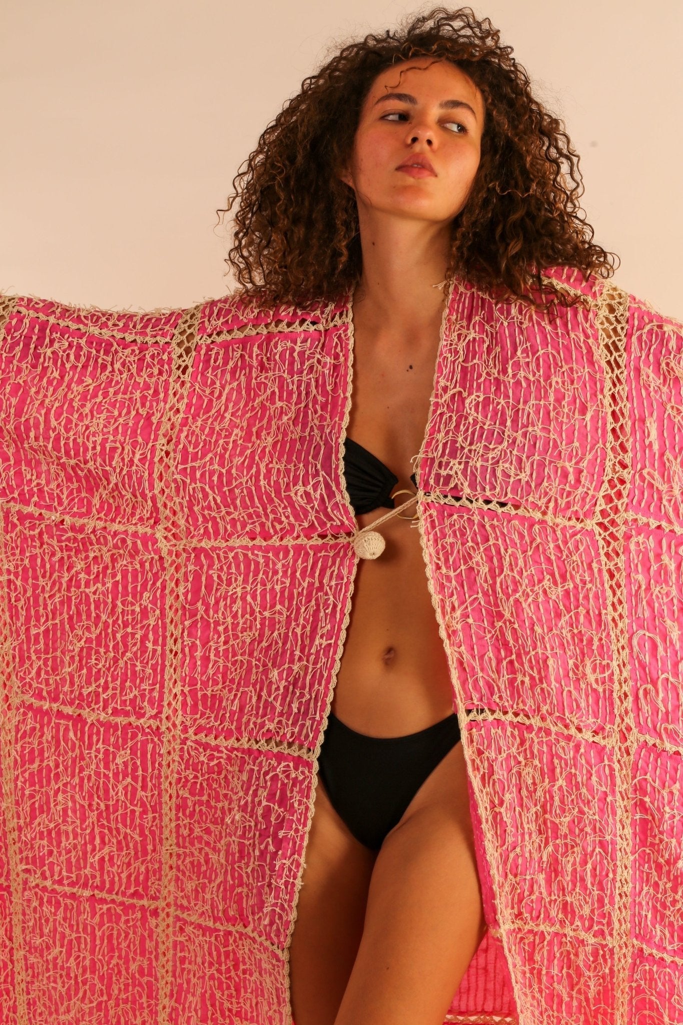 FRINGE STITCH KIMONO MADONNA - BANGKOK TAILOR CLOTHING STORE - HANDMADE CLOTHING