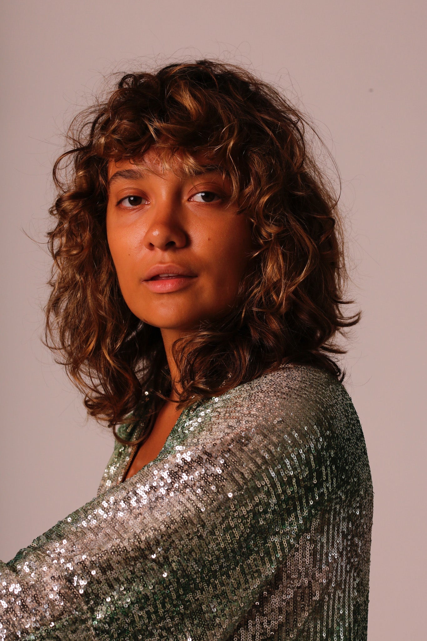 GREEN SEQUIN SHORT KIMONO LUKA - BANGKOK TAILOR CLOTHING STORE - HANDMADE CLOTHING