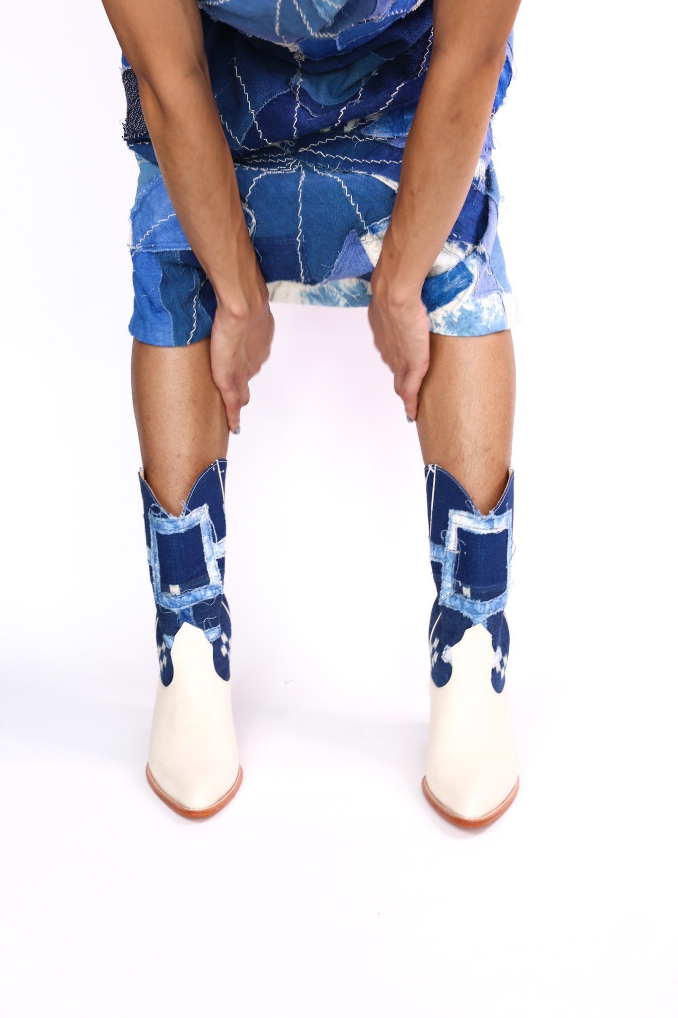 INDIGO WESTERN BOOTS RAMIA - BANGKOK TAILOR CLOTHING STORE - HANDMADE CLOTHING