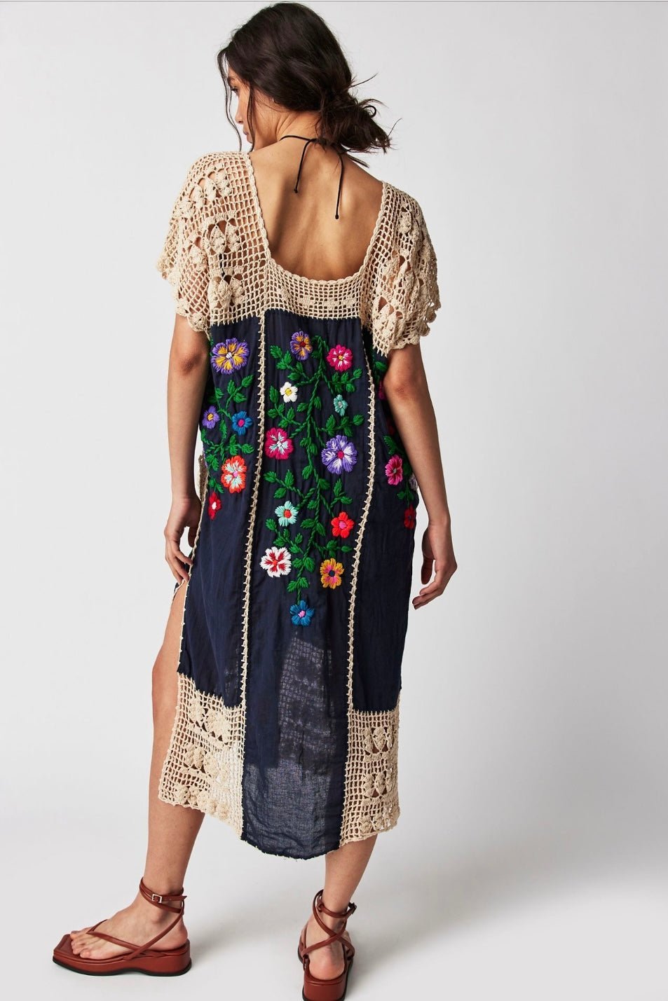 ISABELLA EMBROIDERED CROCHET KAFTAN X FREE PEOPLE - BANGKOK TAILOR CLOTHING STORE - HANDMADE CLOTHING