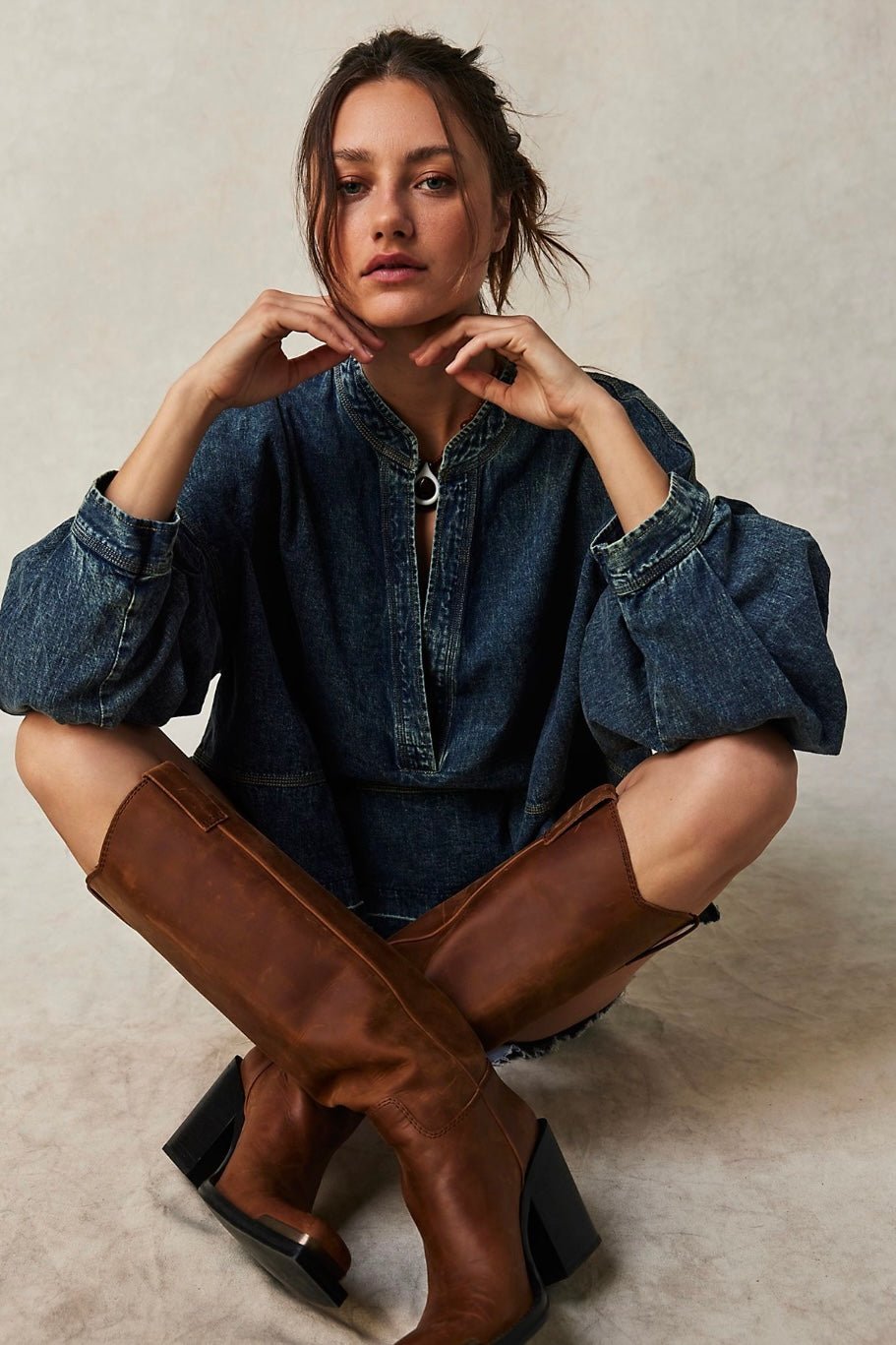 JUDE DENIM PULLOWER - BANGKOK TAILOR CLOTHING STORE - HANDMADE CLOTHING