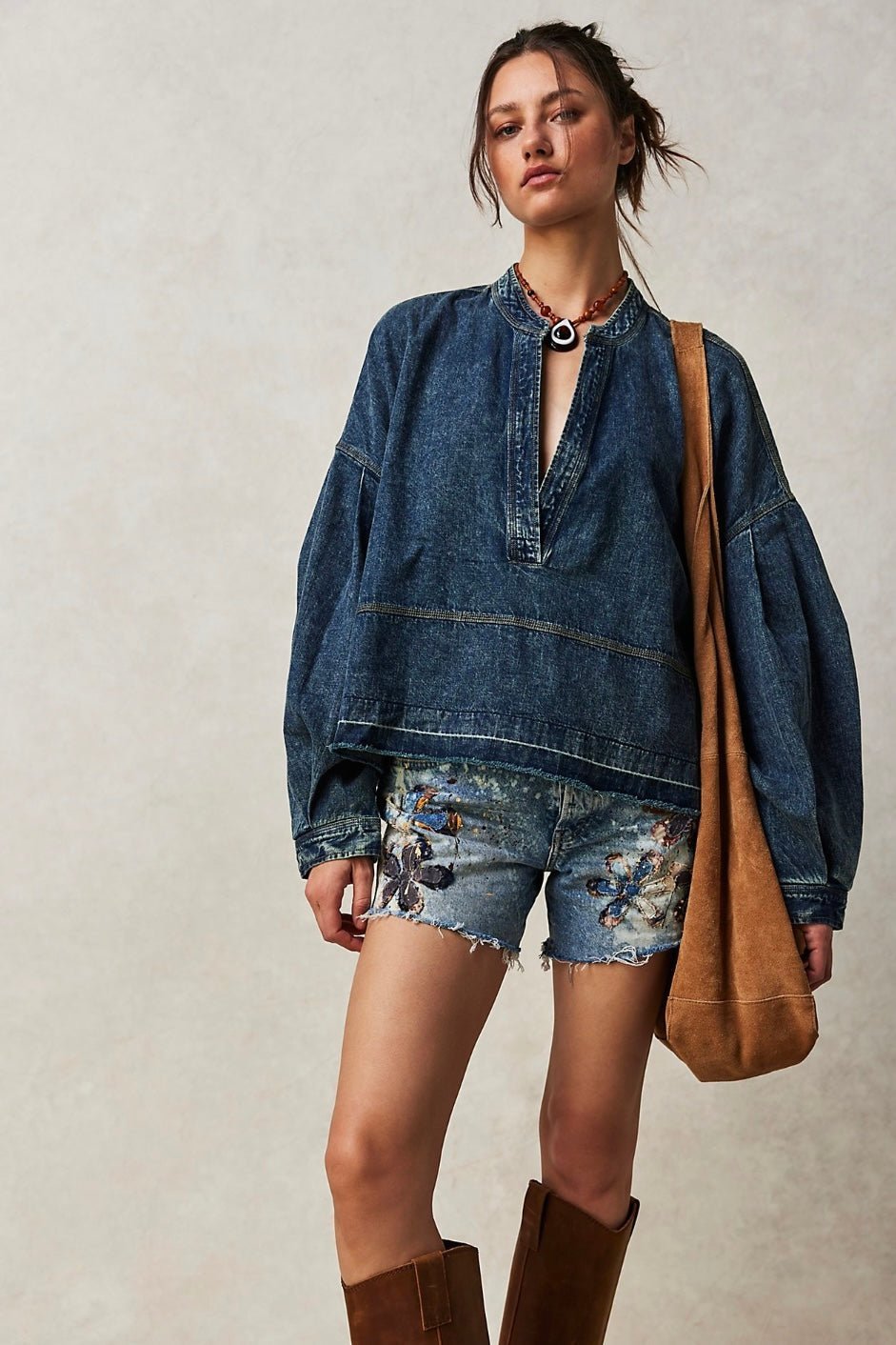 JUDE DENIM PULLOWER - BANGKOK TAILOR CLOTHING STORE - HANDMADE CLOTHING