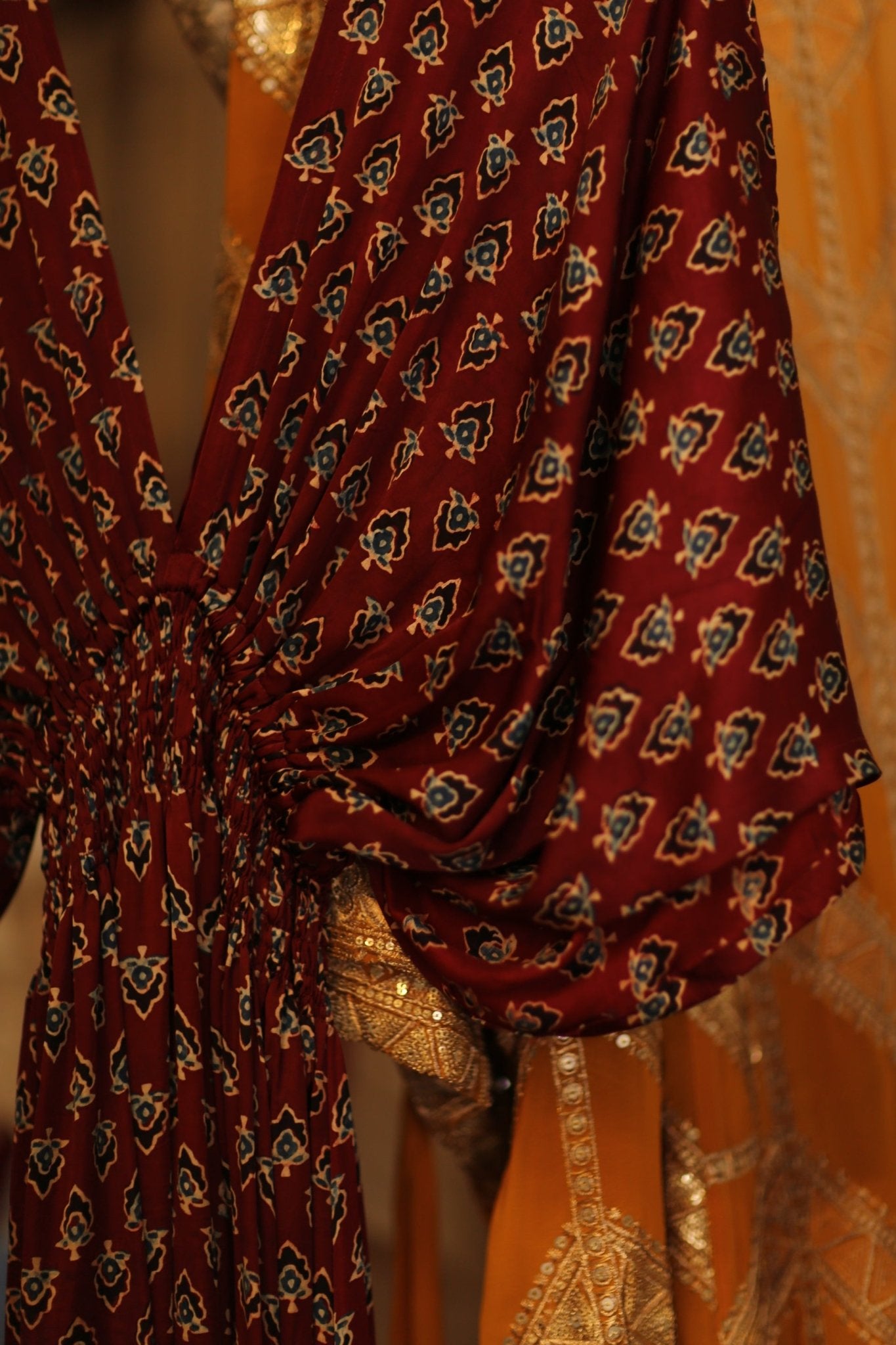 KAFTAN DRESS LAURINE - BANGKOK TAILOR CLOTHING STORE - HANDMADE CLOTHING