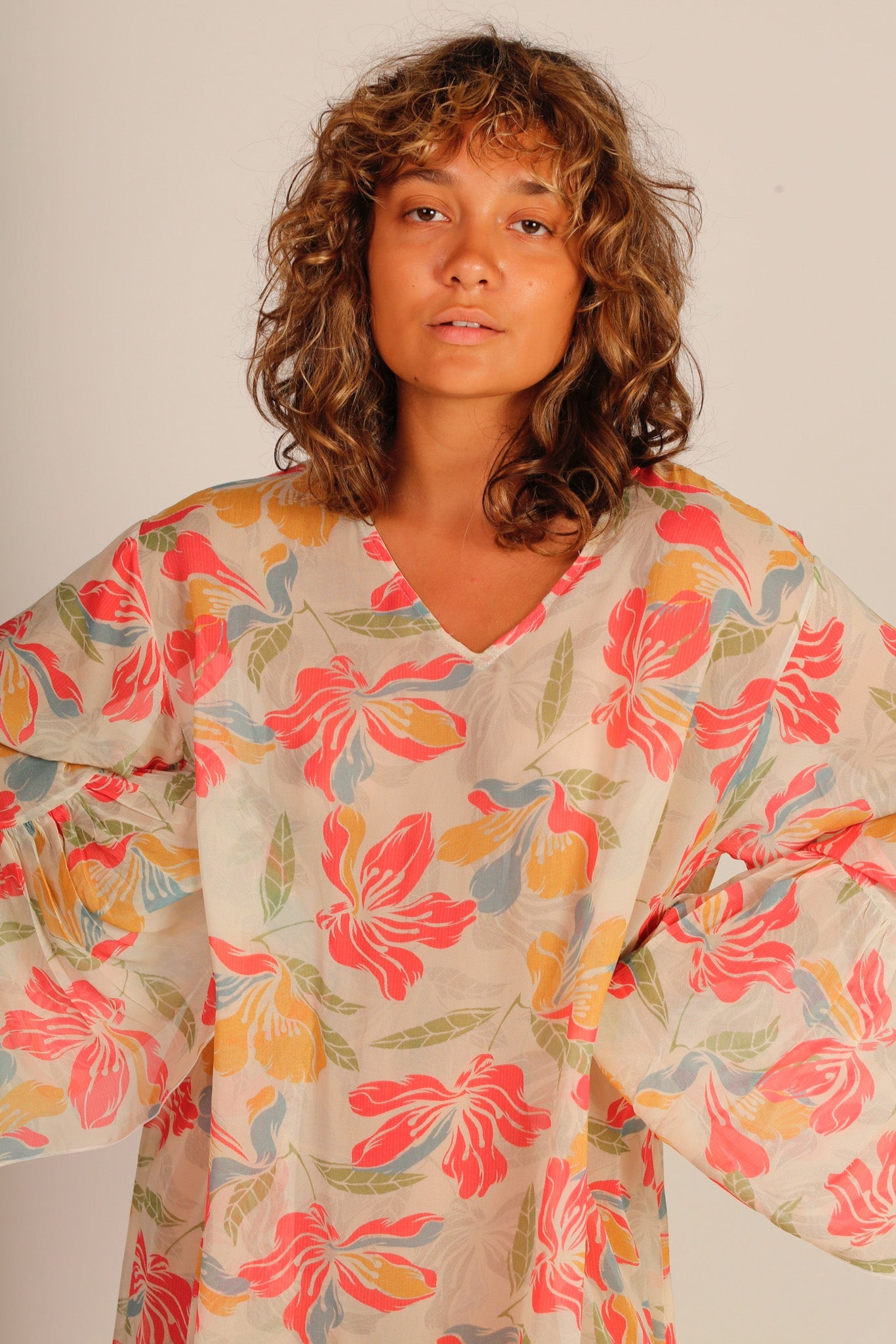 KAFTAN DRESS MADEENA - BANGKOK TAILOR CLOTHING STORE - HANDMADE CLOTHING