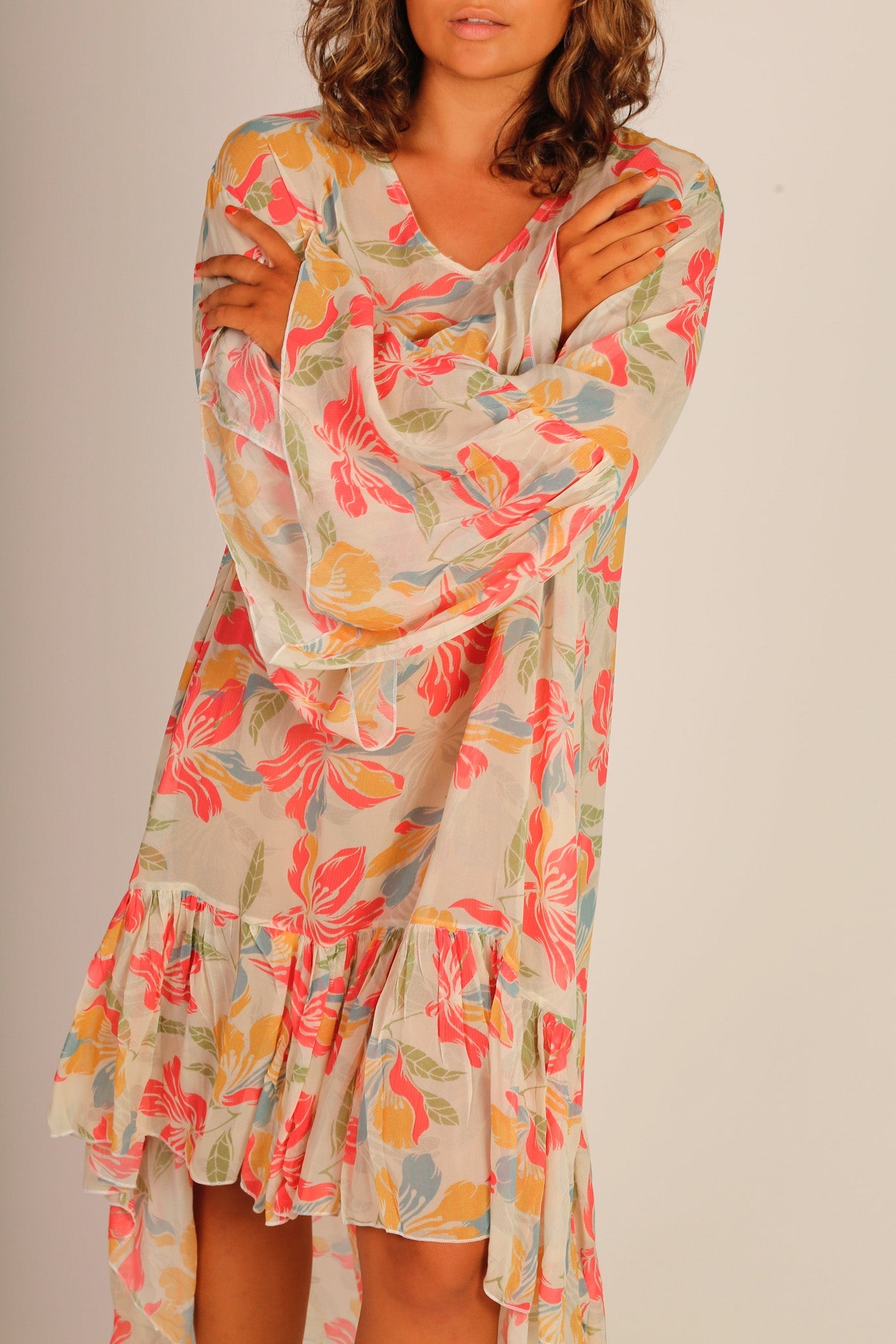 KAFTAN DRESS MADEENA - BANGKOK TAILOR CLOTHING STORE - HANDMADE CLOTHING