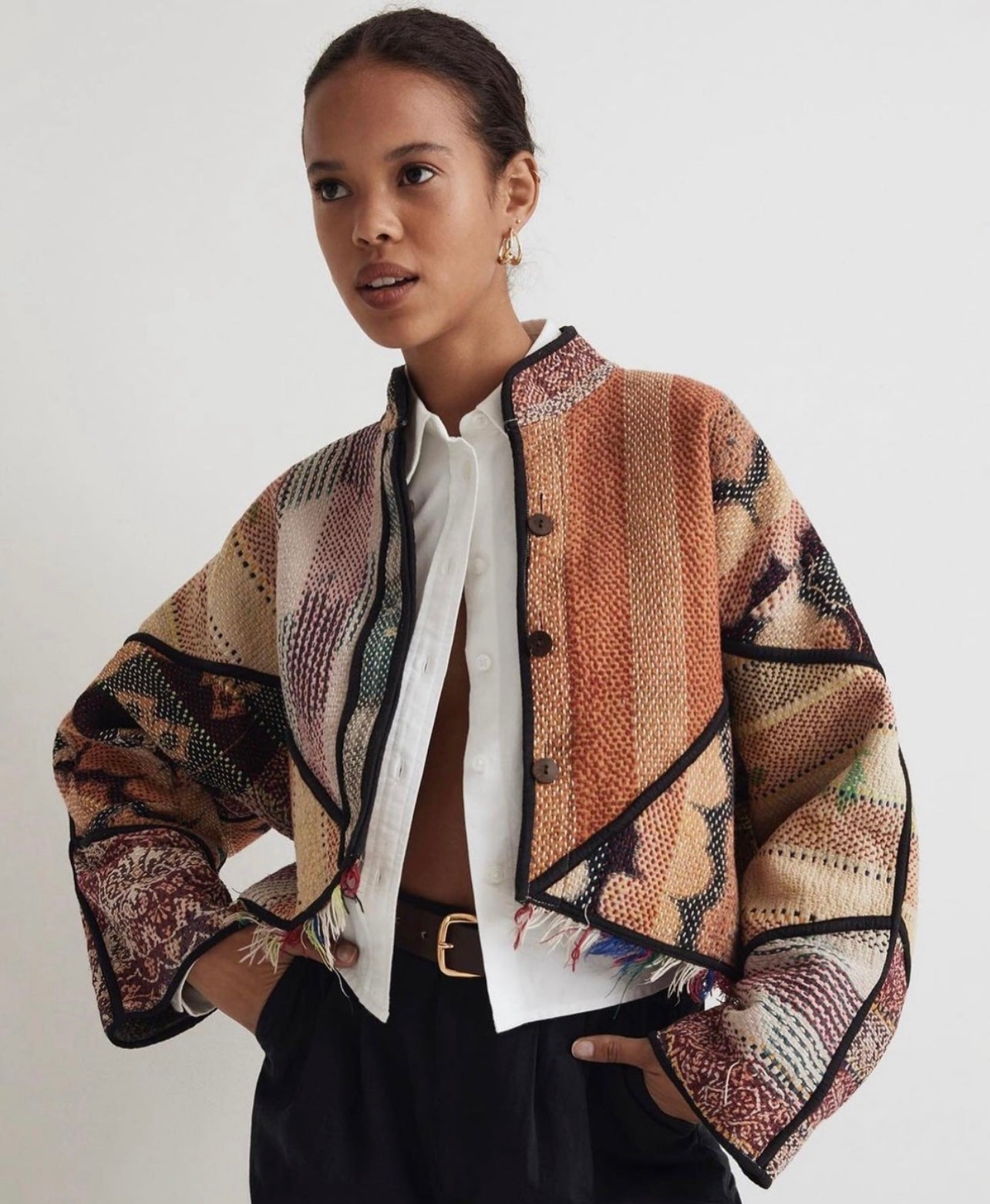 KANTHA VINTAGE COTTON JACKET MINDU - BANGKOK TAILOR CLOTHING STORE - HANDMADE CLOTHING