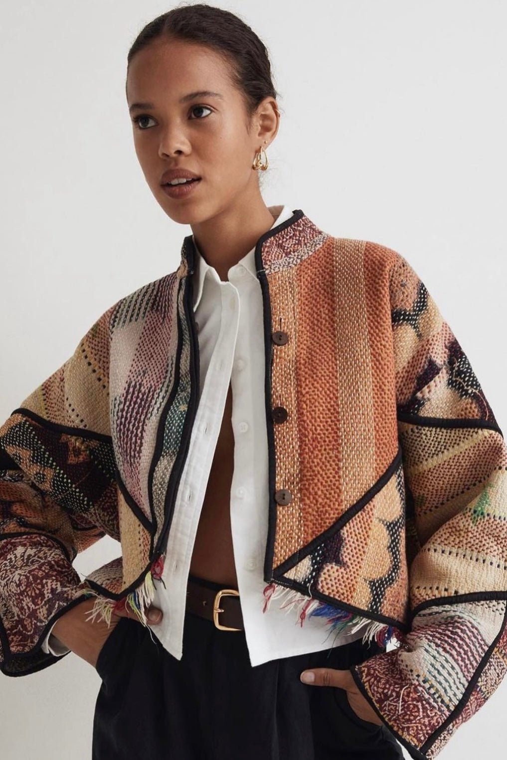 KANTHA VINTAGE COTTON JACKET MINDU - BANGKOK TAILOR CLOTHING STORE - HANDMADE CLOTHING