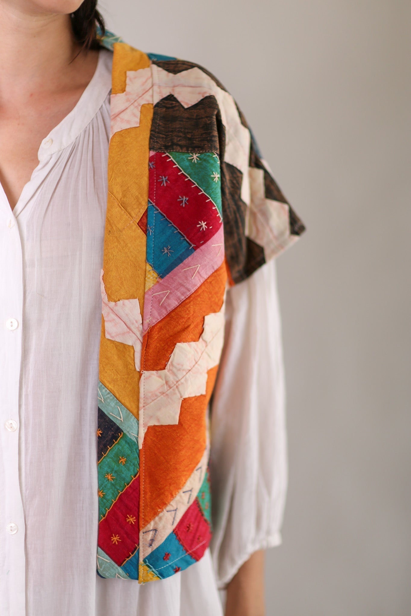 KIMONO VEST KREATREES - BANGKOK TAILOR CLOTHING STORE - HANDMADE CLOTHING