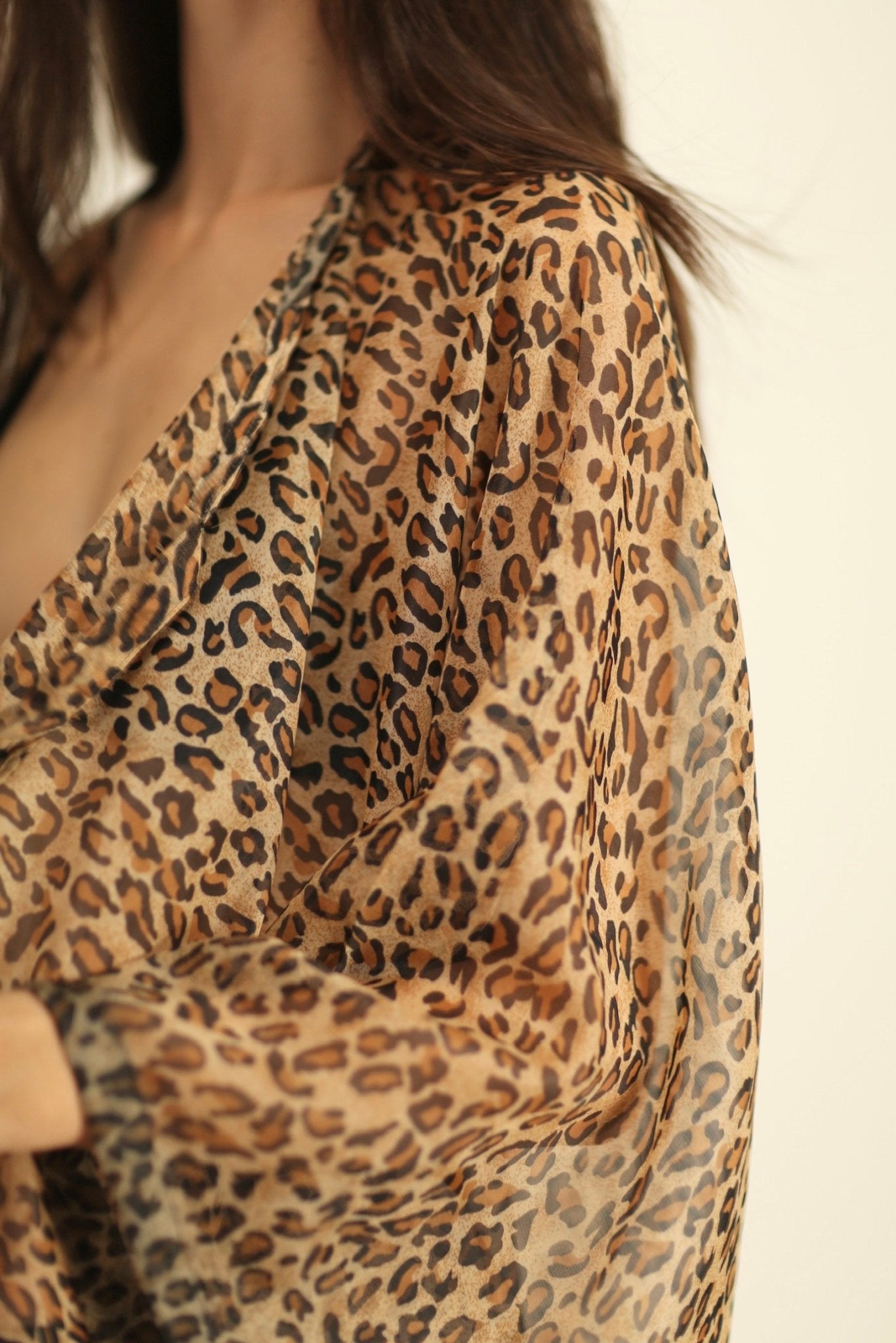 KRATOS CHEETAH LEOPARD PRINT KIMONO - BANGKOK TAILOR CLOTHING STORE - HANDMADE CLOTHING