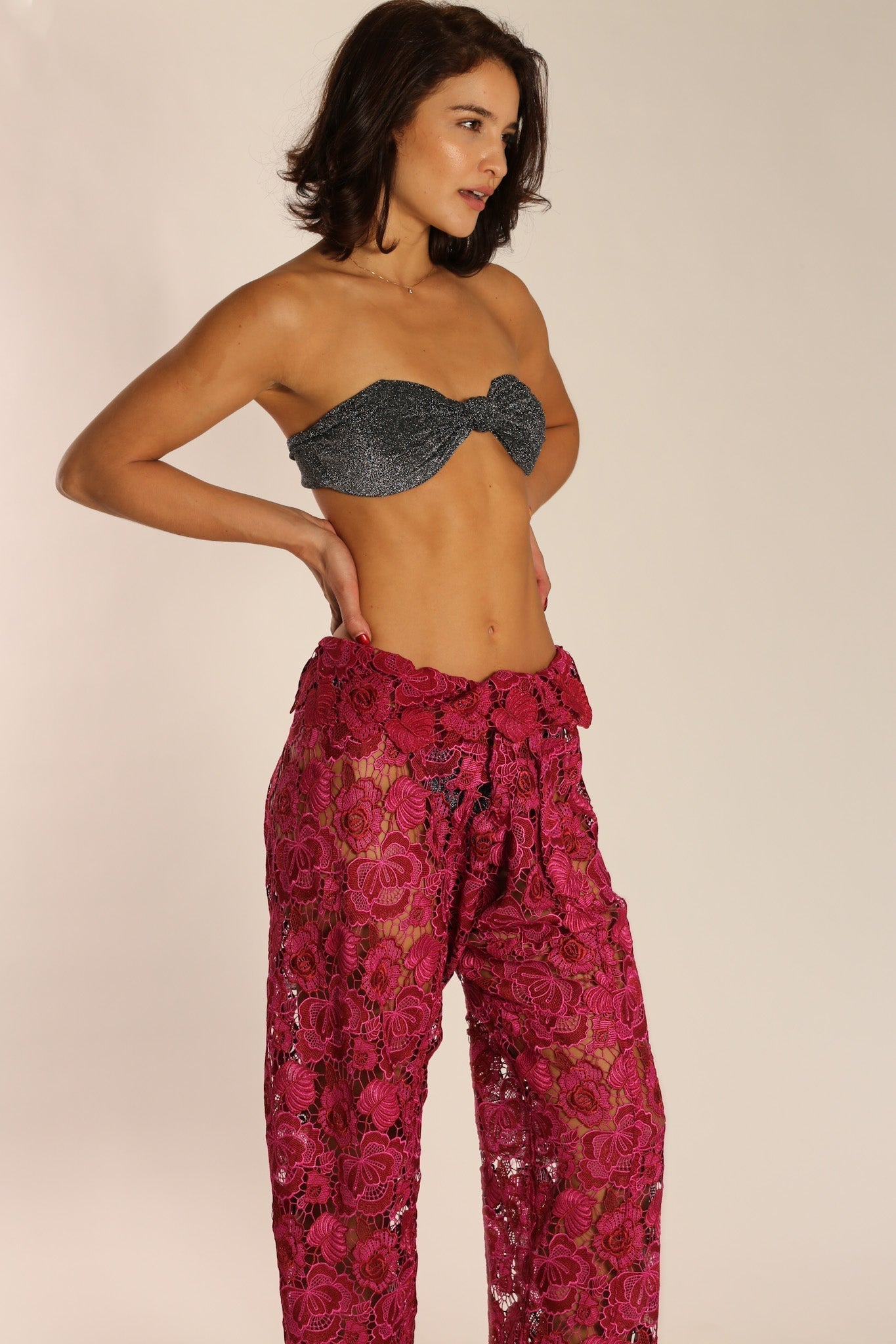 LACE WRAP FISHERMAN PANTS MALIBU - BANGKOK TAILOR CLOTHING STORE - HANDMADE CLOTHING