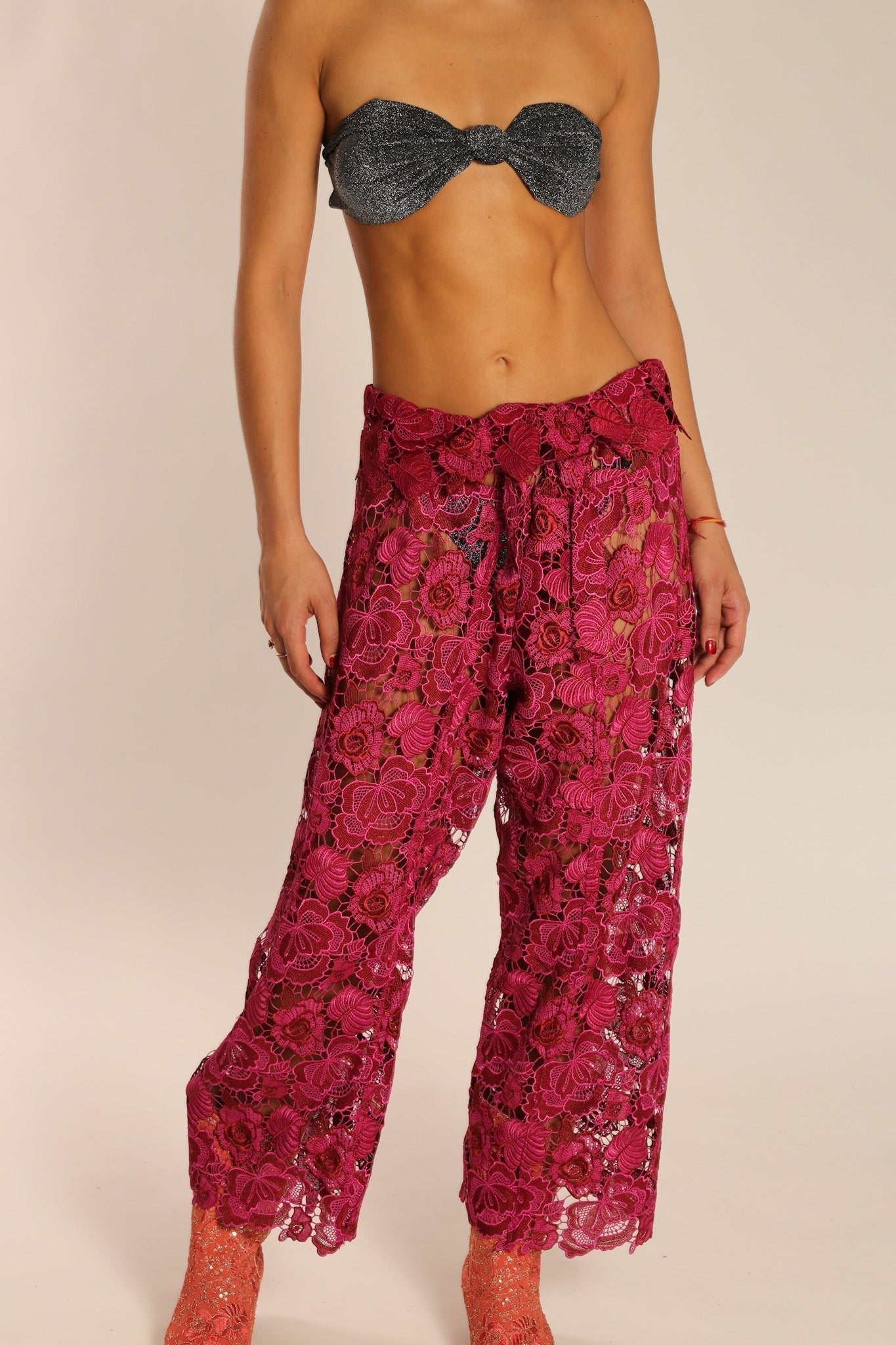 LACE WRAP FISHERMAN PANTS MALIBU - BANGKOK TAILOR CLOTHING STORE - HANDMADE CLOTHING