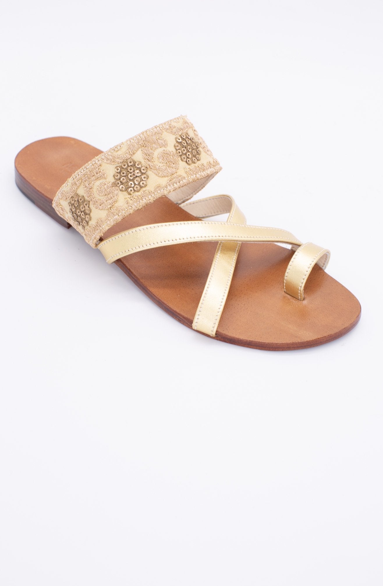 LEATHER STRAP SANDALS KARINA - BANGKOK TAILOR CLOTHING STORE - HANDMADE CLOTHING