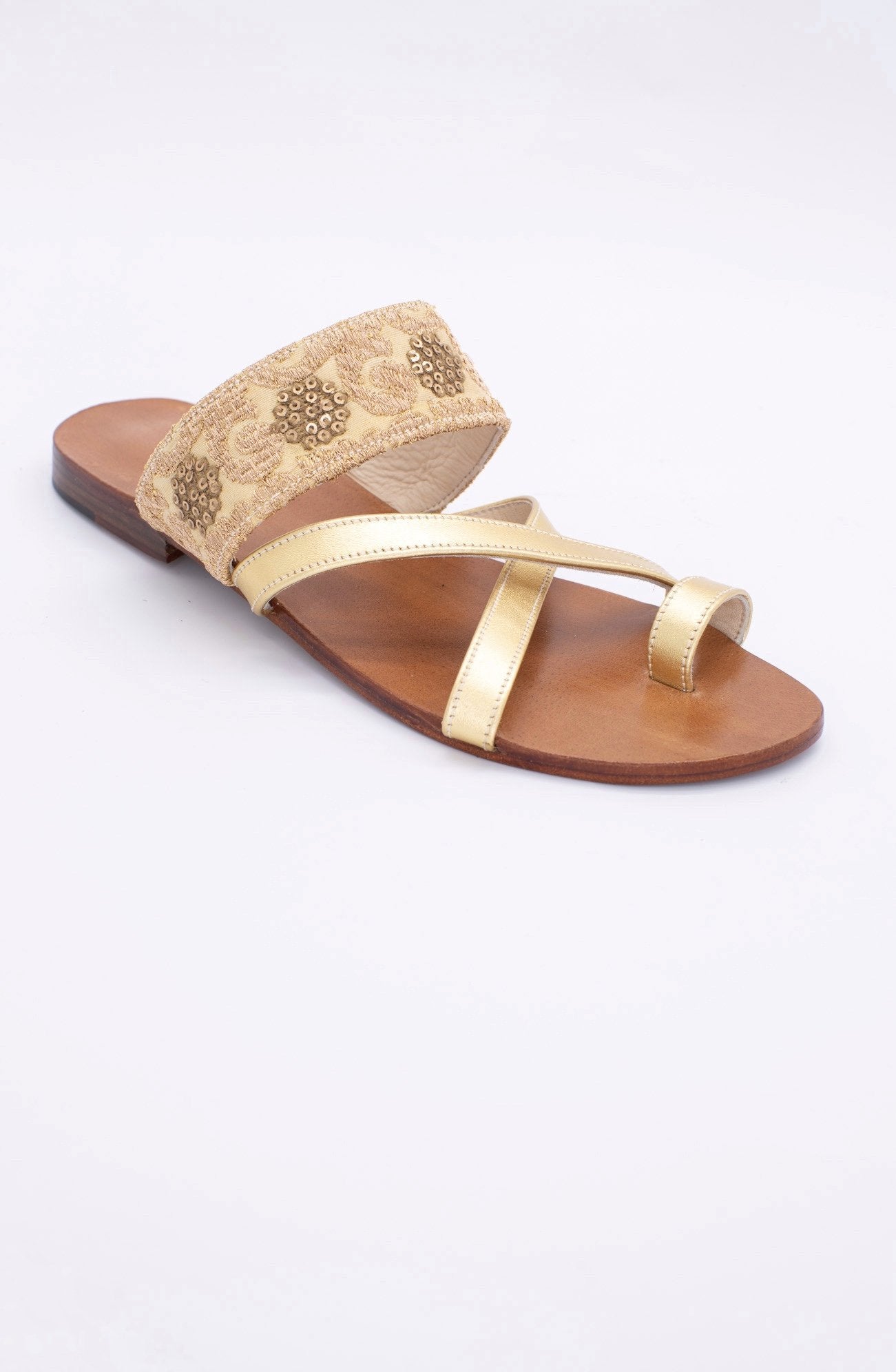 LEATHER STRAP SANDALS KARINA - BANGKOK TAILOR CLOTHING STORE - HANDMADE CLOTHING