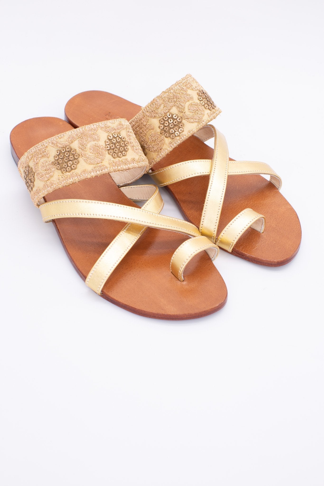 LEATHER STRAP SANDALS KARINA - BANGKOK TAILOR CLOTHING STORE - HANDMADE CLOTHING