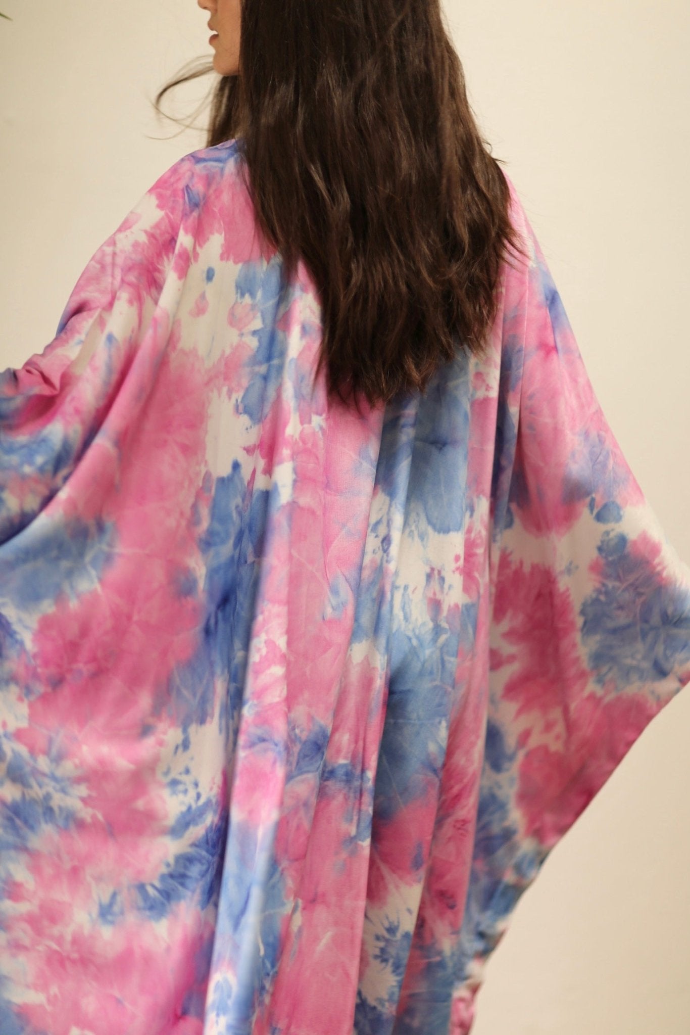 LITTLE TWIN PINK / BLUE TIE DYE KIMONO - BANGKOK TAILOR CLOTHING STORE - HANDMADE CLOTHING