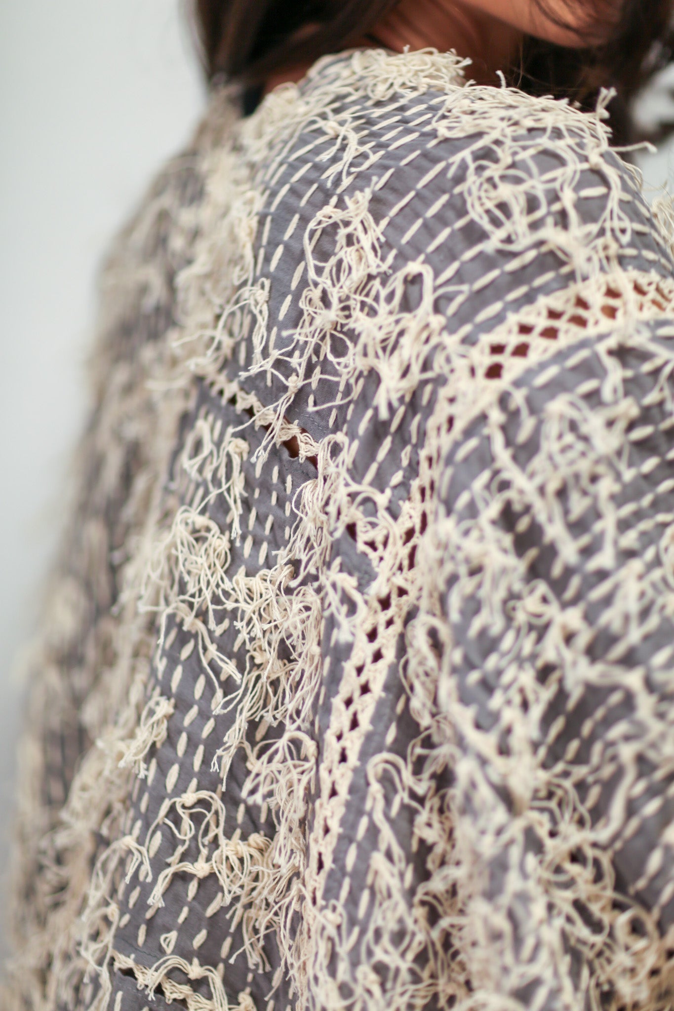 MAXI KIMONO HAND STITCH BONYU - BANGKOK TAILOR CLOTHING STORE - HANDMADE CLOTHING