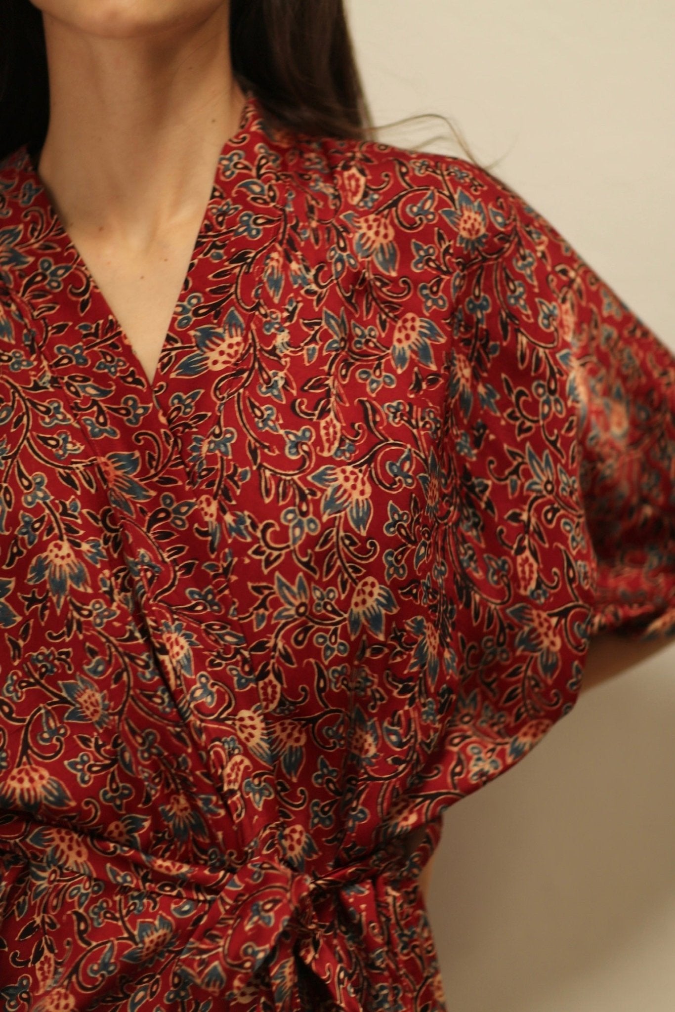 MONUS FLOWER MODAL SILK KIMONO - BANGKOK TAILOR CLOTHING STORE - HANDMADE CLOTHING